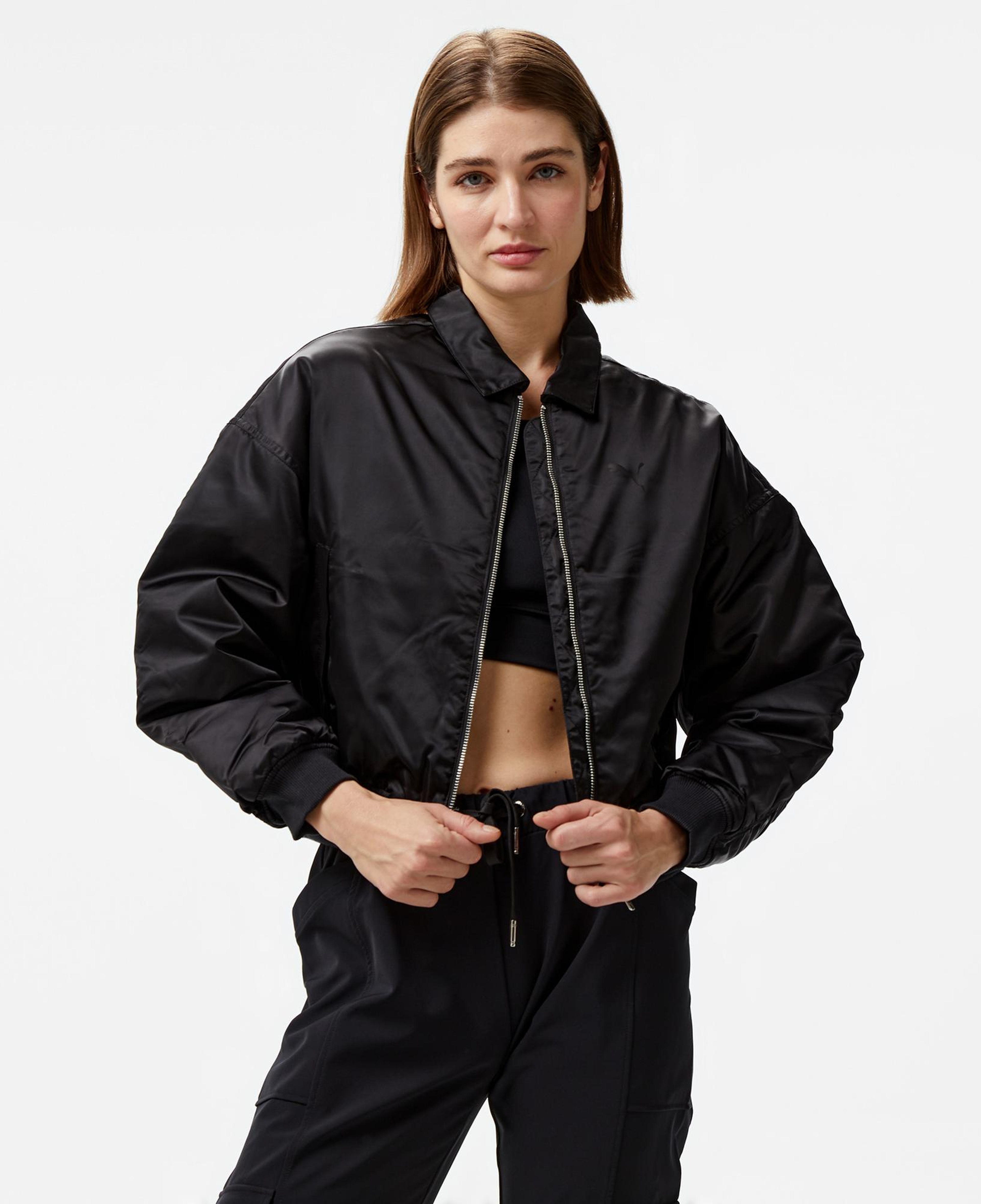 Puma Satin Bomber Kadın Siyah Ceket