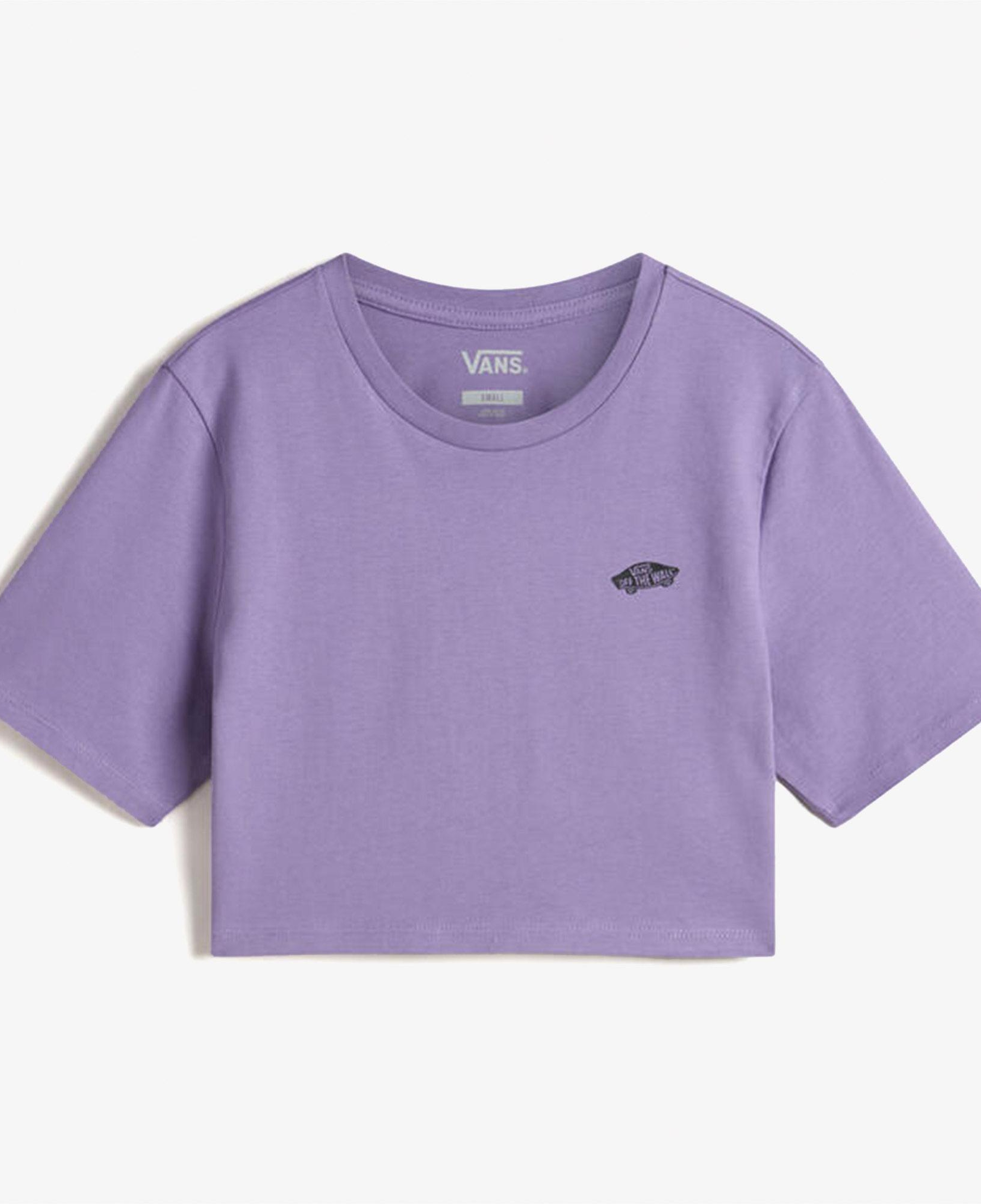 Vans W Style 76 ii Crew Crop Ss Kadın Mor T-Shirt