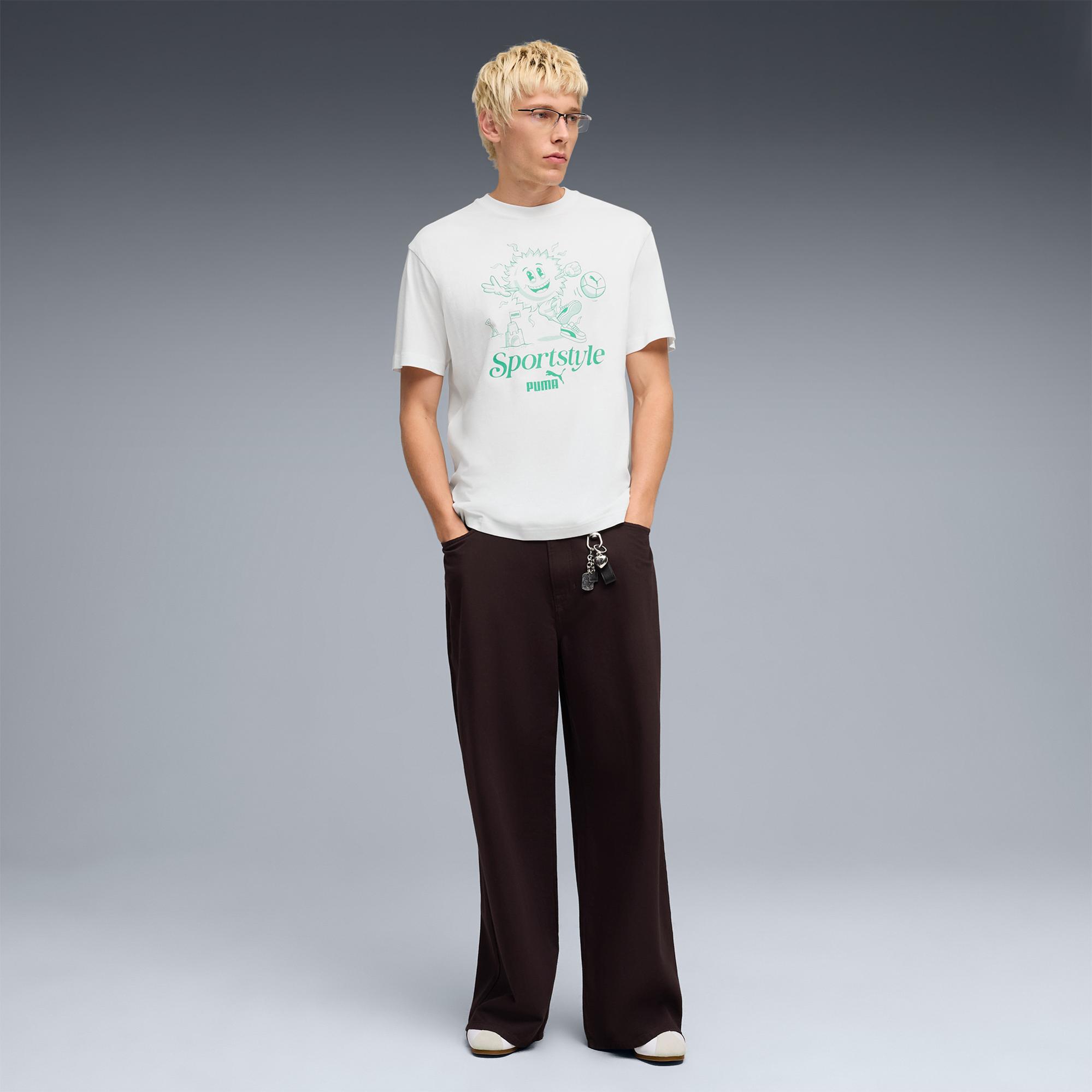 Puma Graphic  Erkek Beyaz T-Shirt