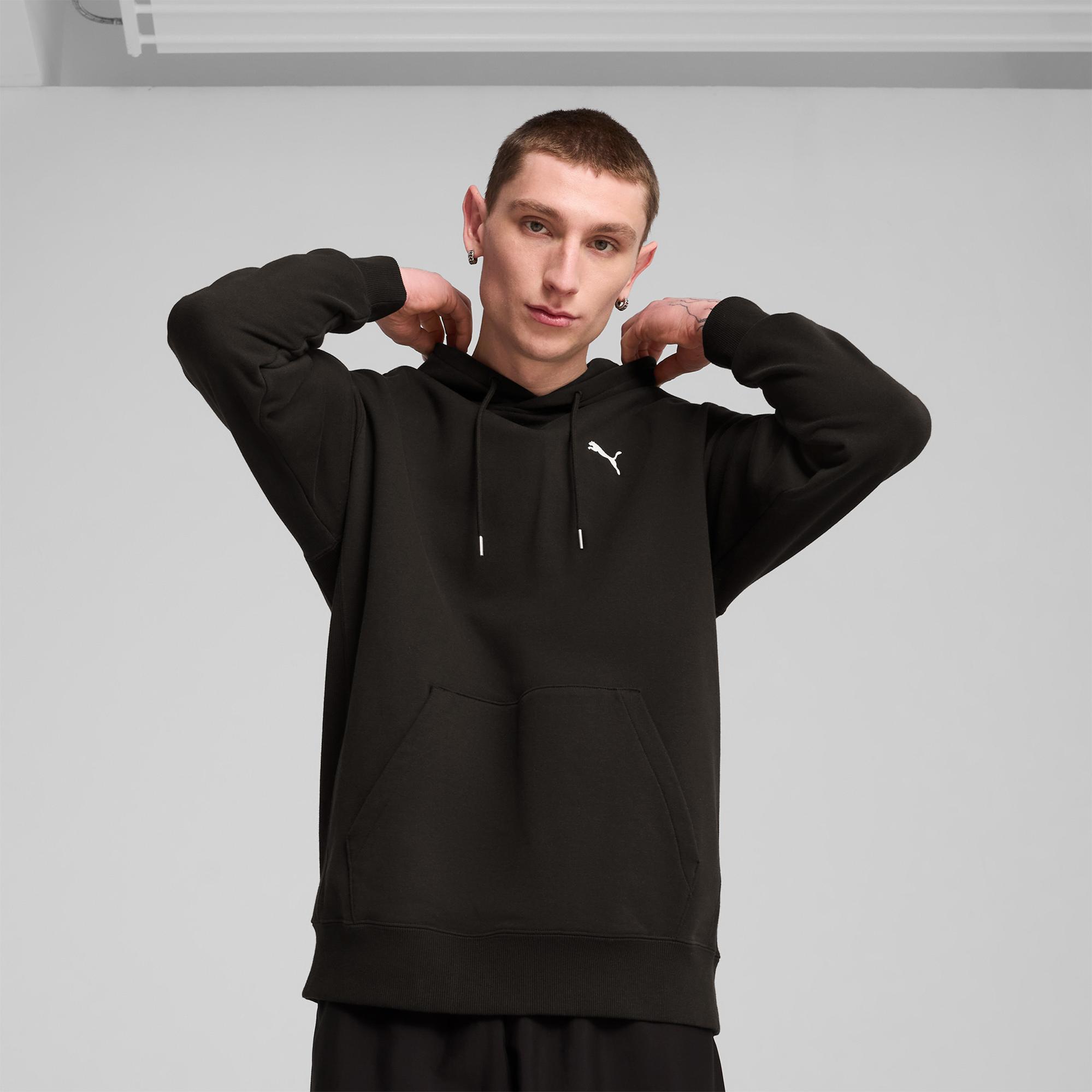 Puma Wardrobe Essentials Relaxed Erkek Siyah Sweatshirt