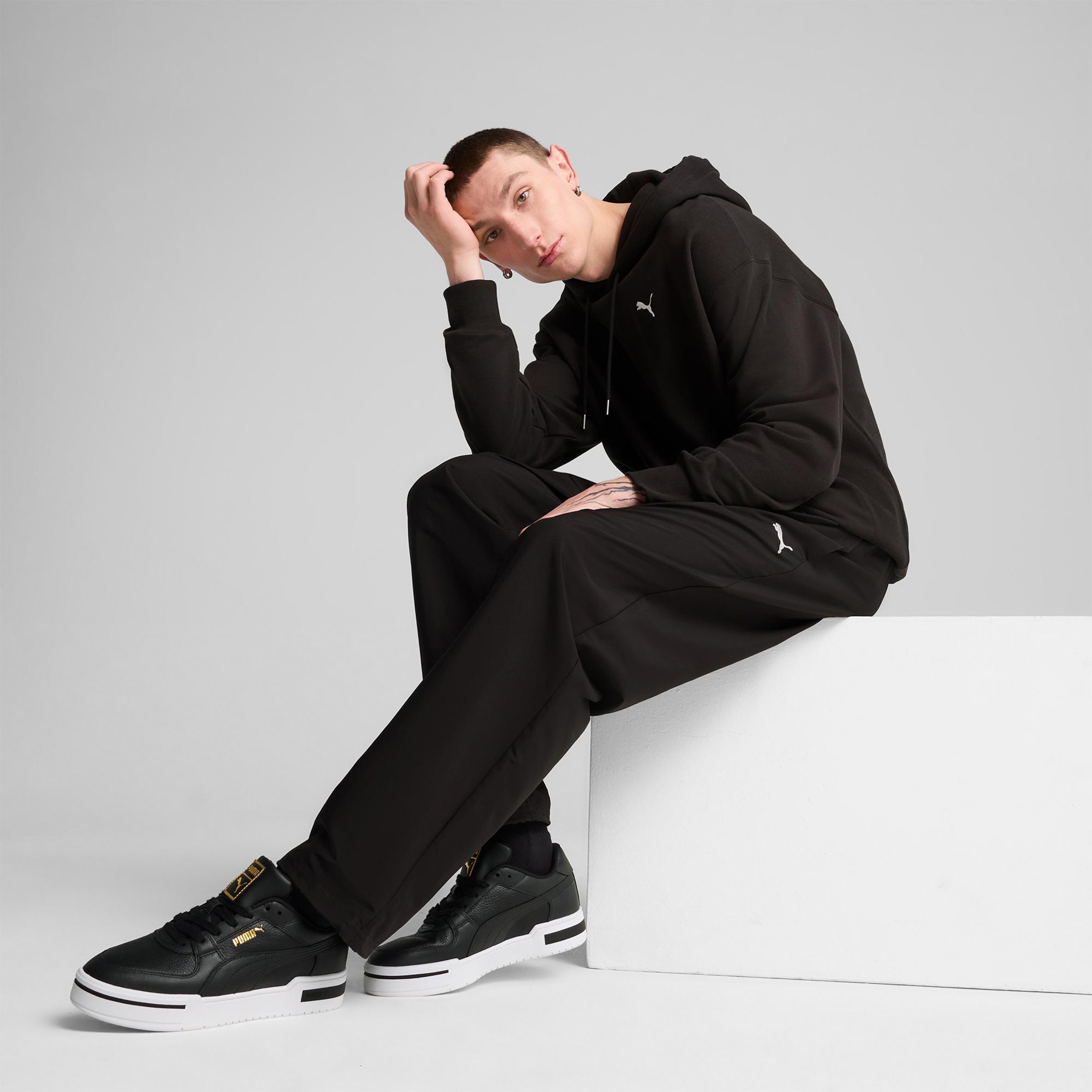 Puma Wardrobe Essentials Relaxed Erkek Siyah Sweatshirt