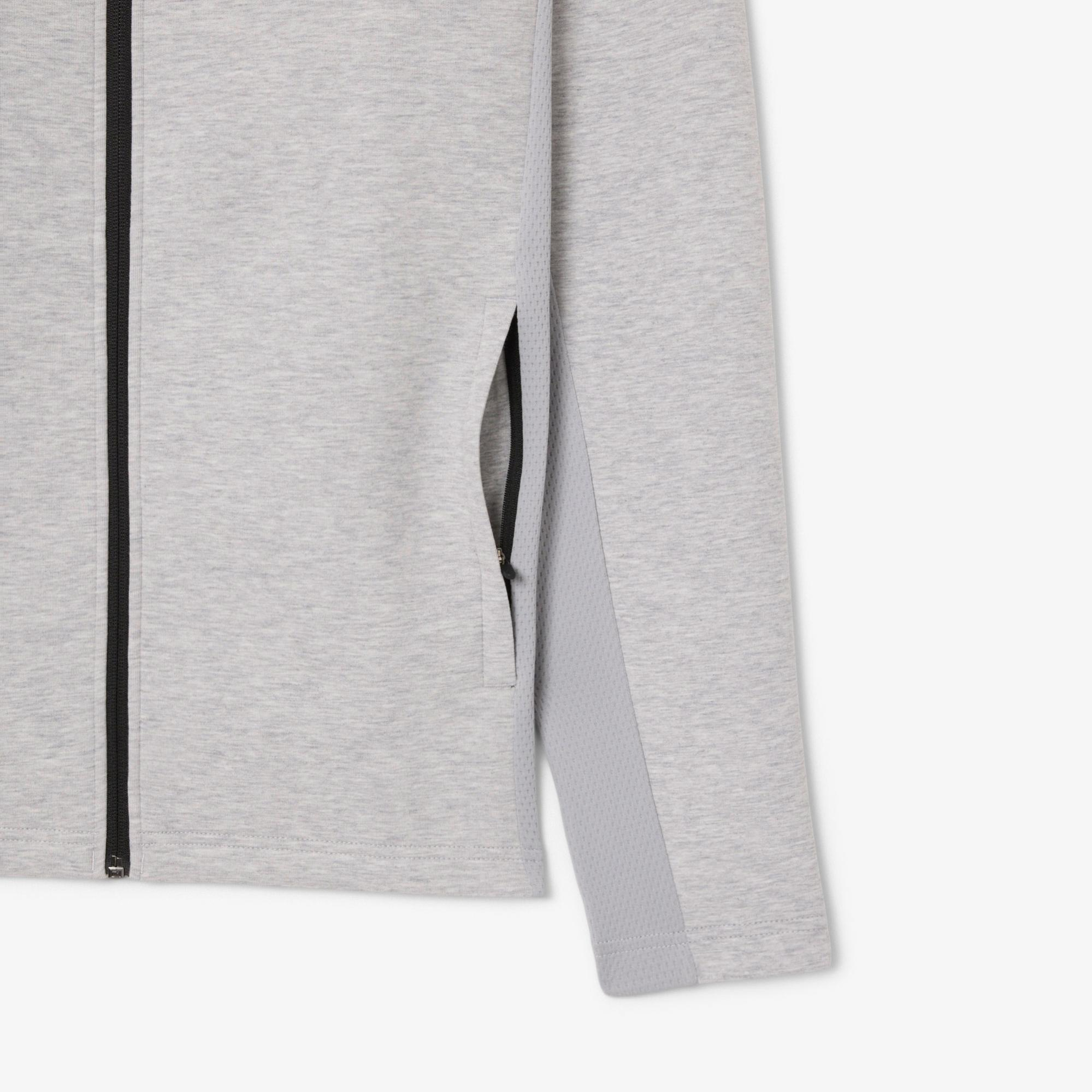 Lacoste Erkek Fermuarlı Gri Sweatshirt
