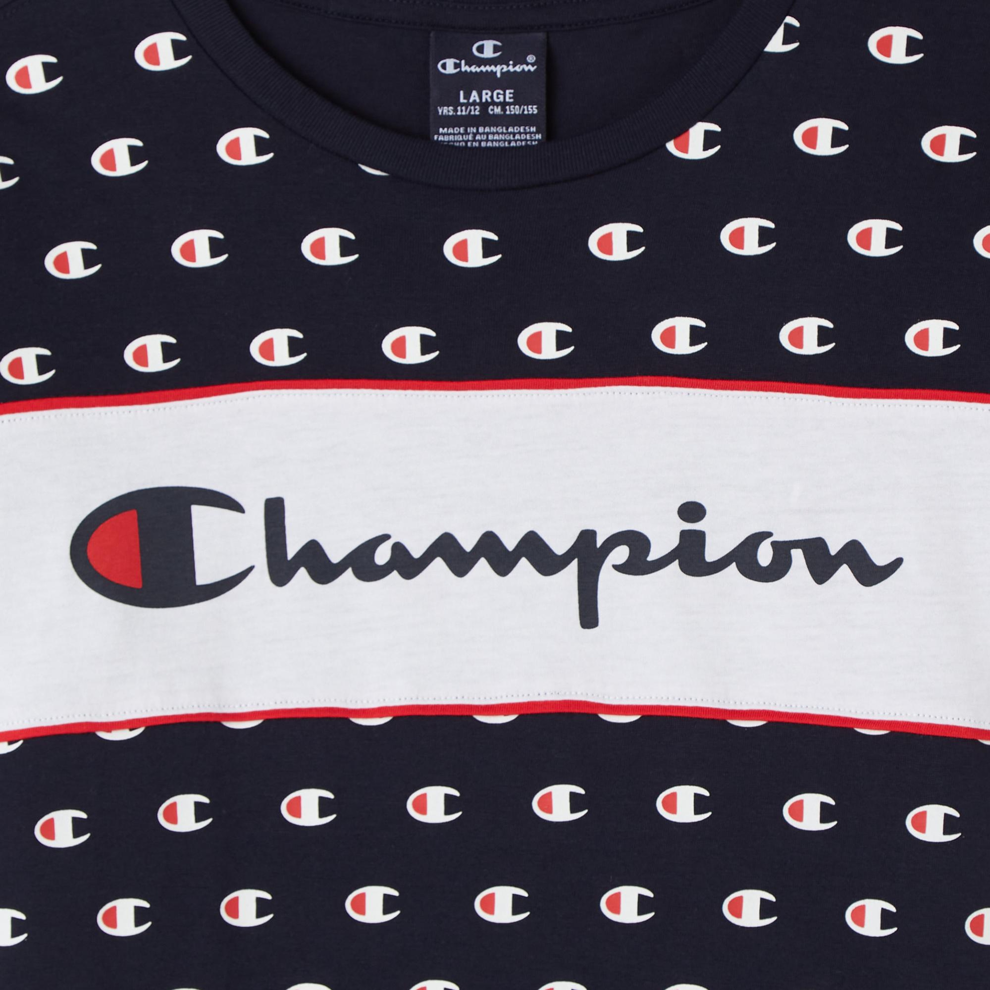 Champion Crewneck Çocuk Lacivert T-Shirt
