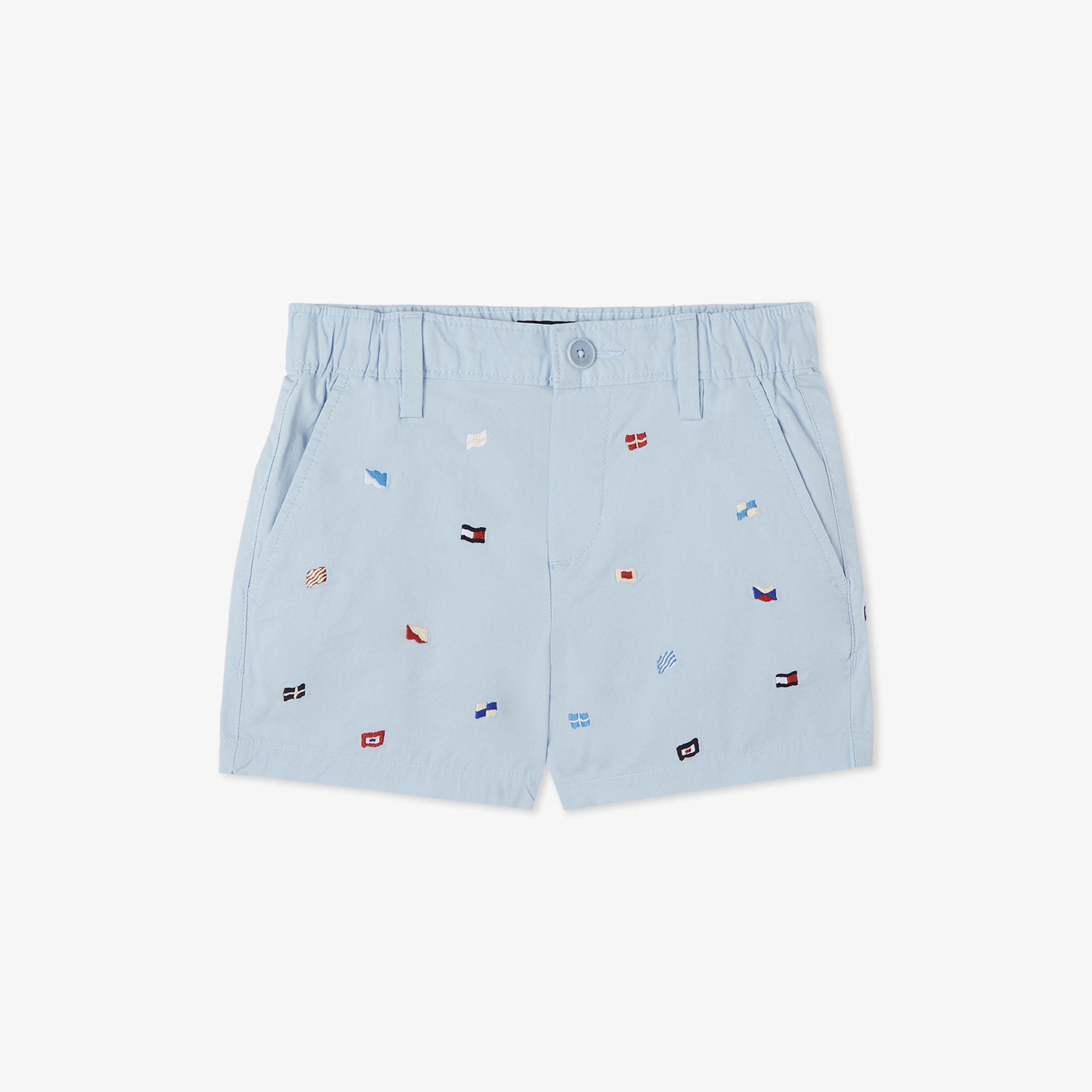 Tommy Hilfiger Allover Flag Çocuk Mavi Şort