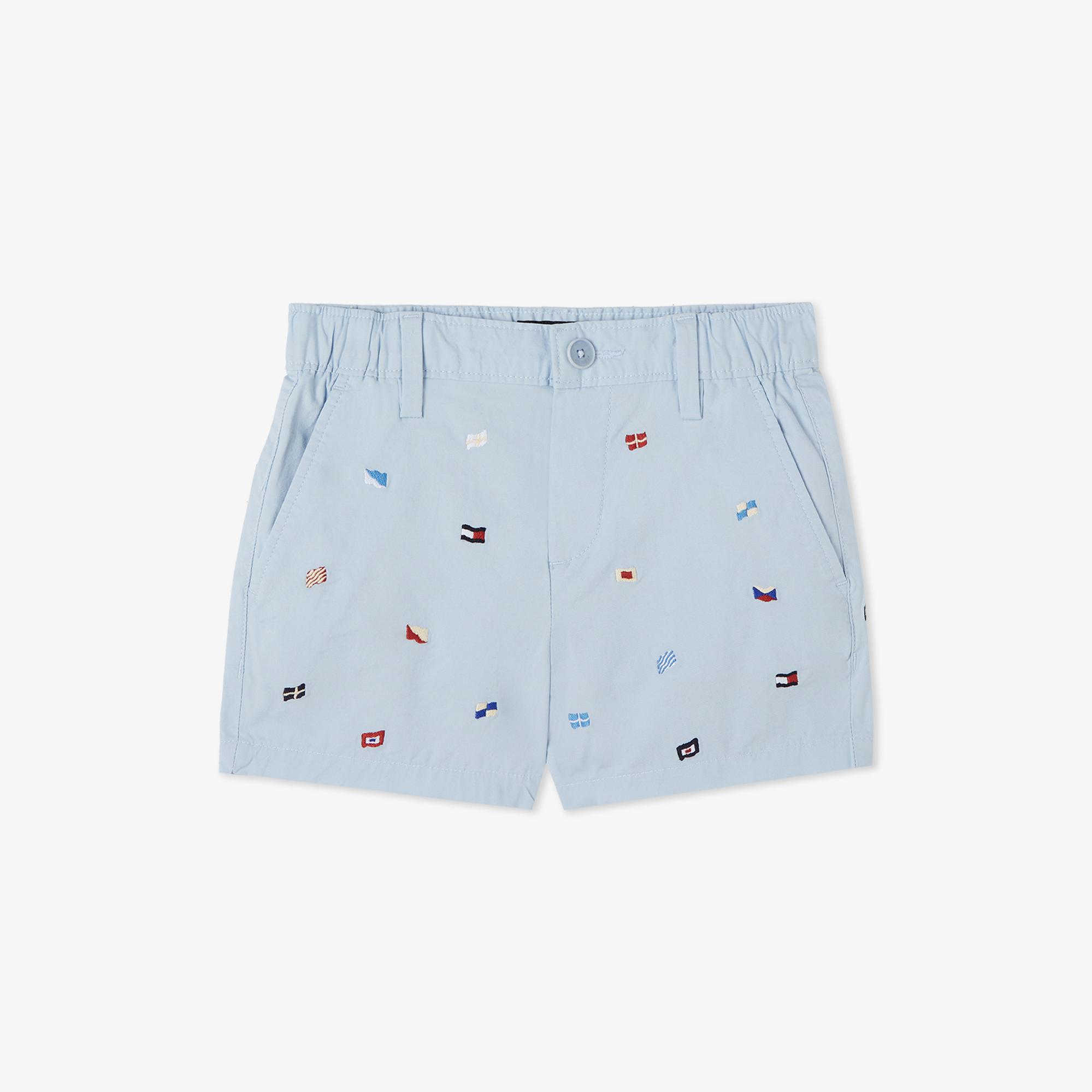 Tommy Hilfiger Allover Flag Çocuk Mavi Şort