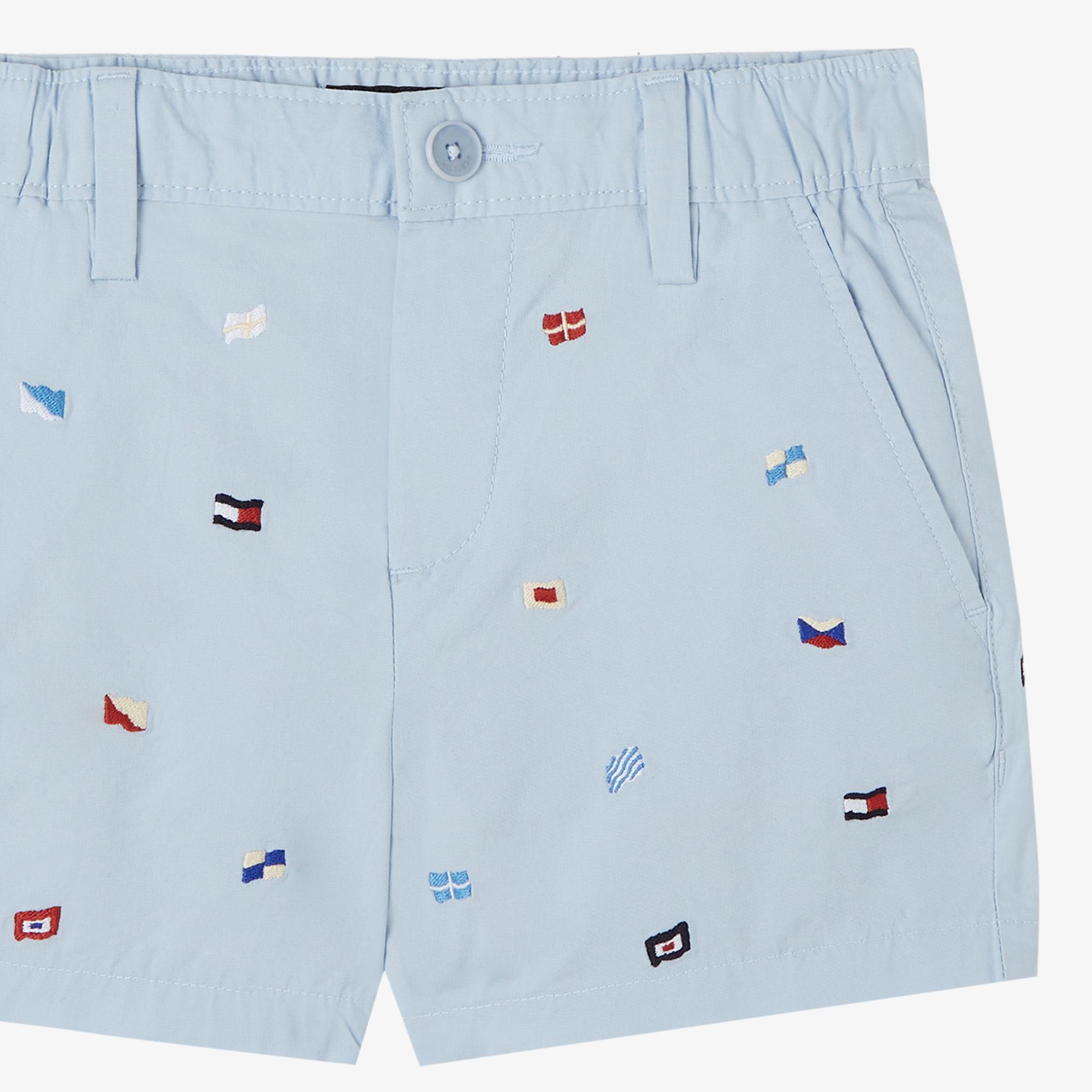 Tommy Hilfiger Allover Flag Çocuk Mavi Şort