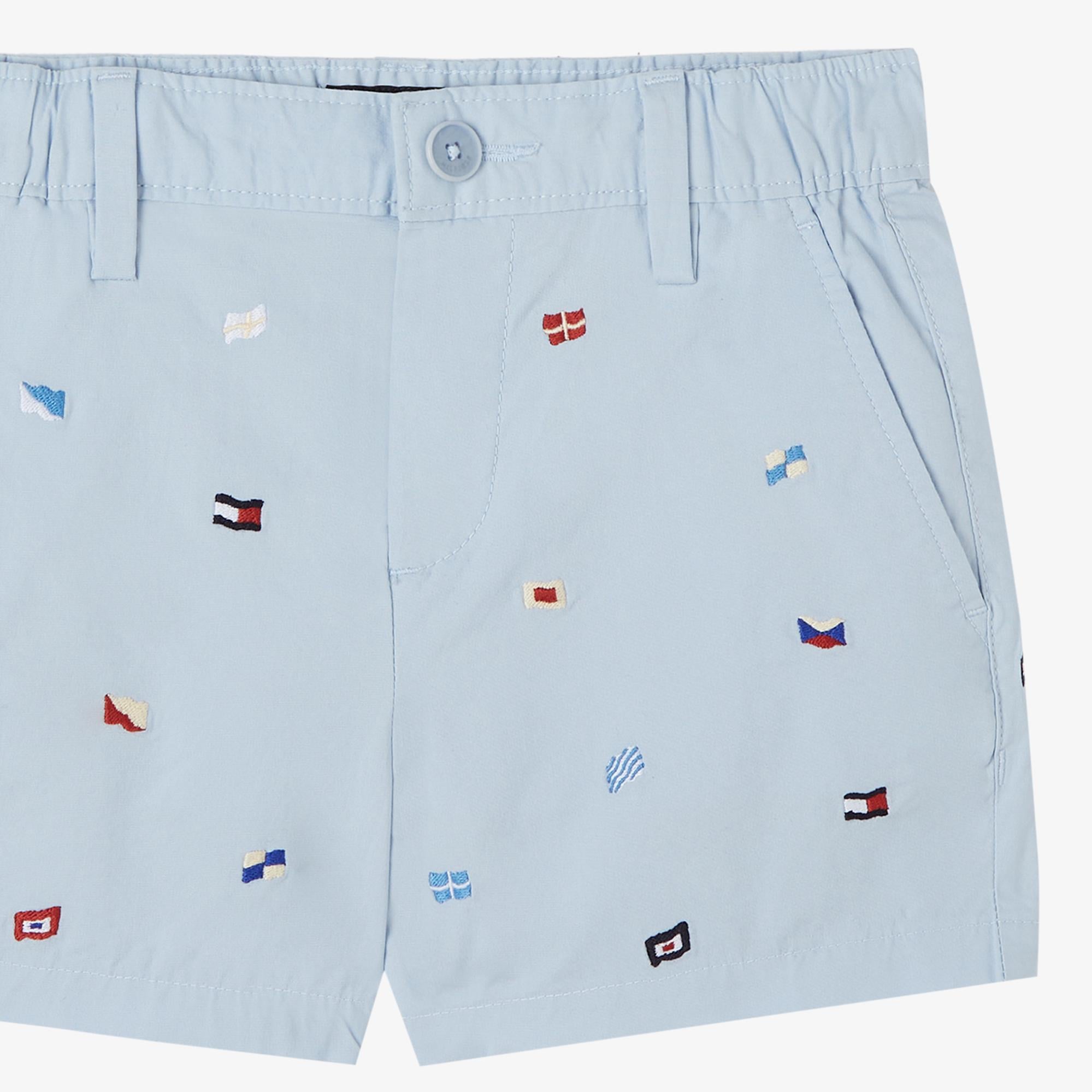 Tommy Hilfiger Allover Flag Çocuk Mavi Şort