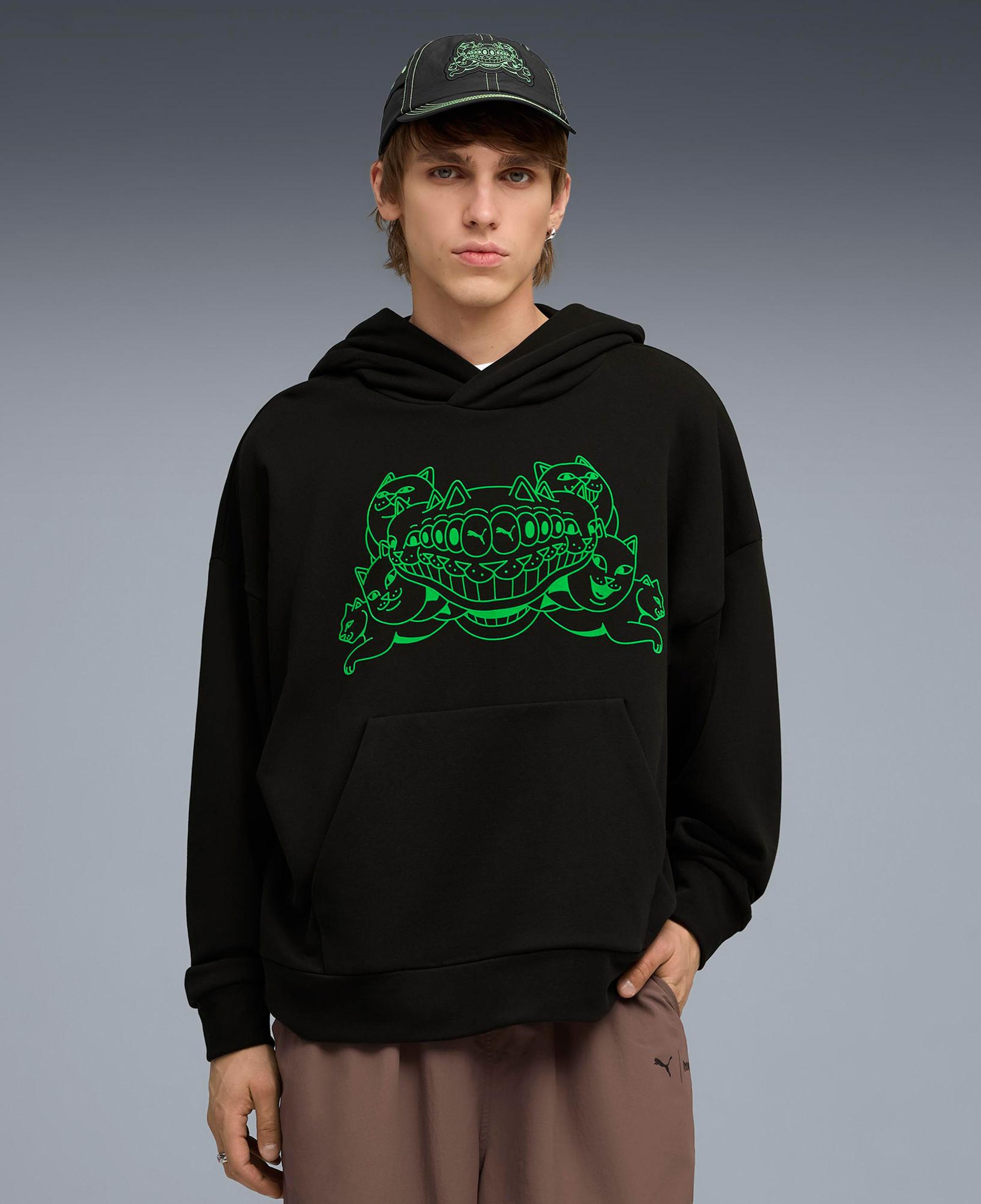 Puma X Ripndip Boxy Erkek Siyah Sweatshirt