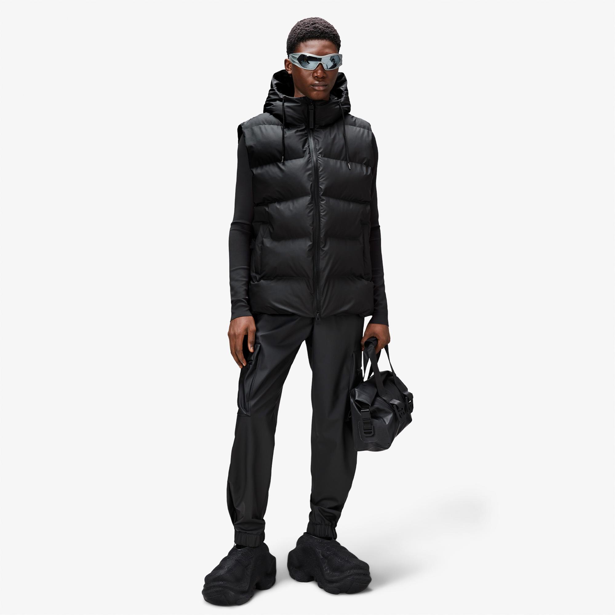 Rains Alta Puffer Vest W3T2 Unisex Siyah Mont