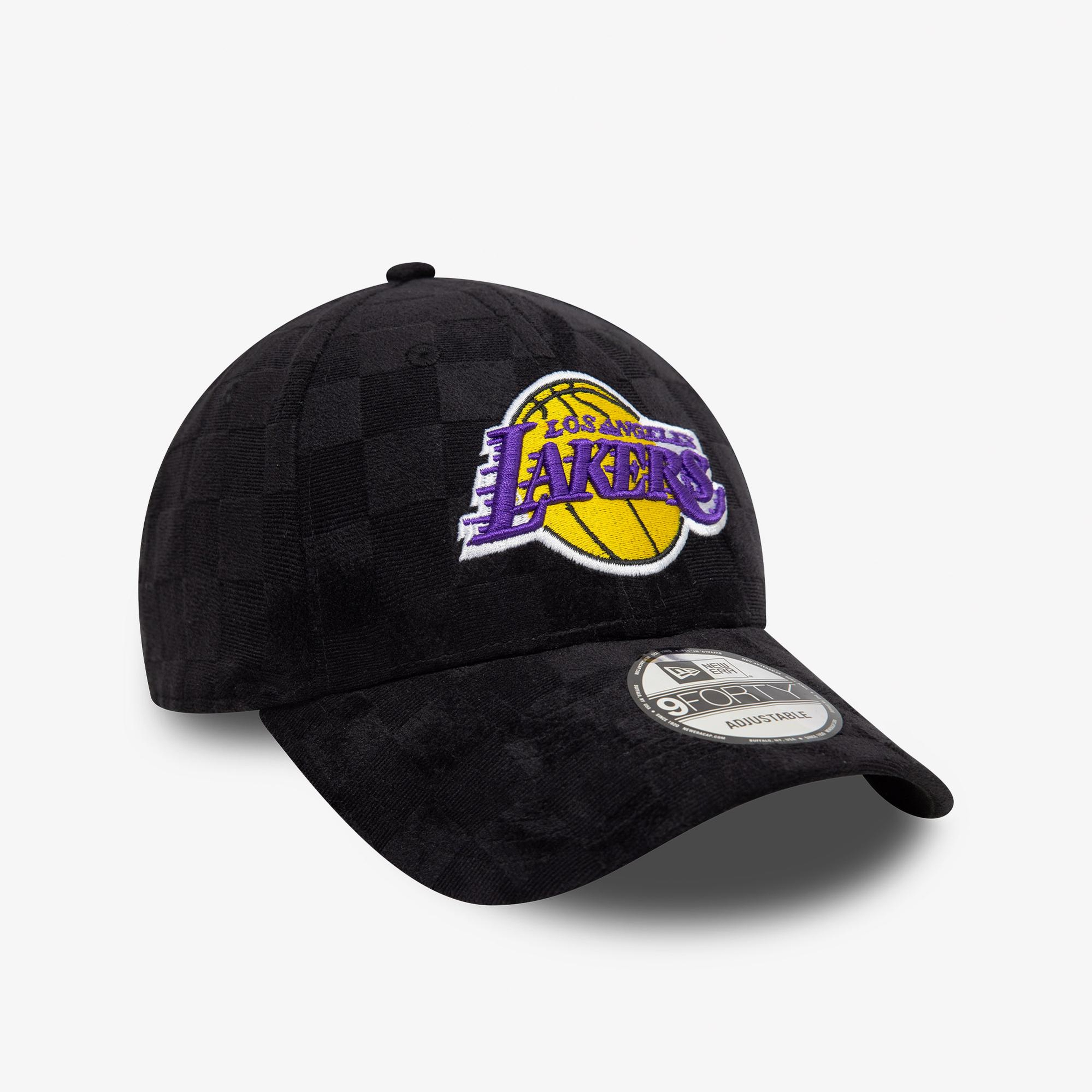 New Era Tonal Check 9Forty LA Lakers Unisex Siyah Şapka