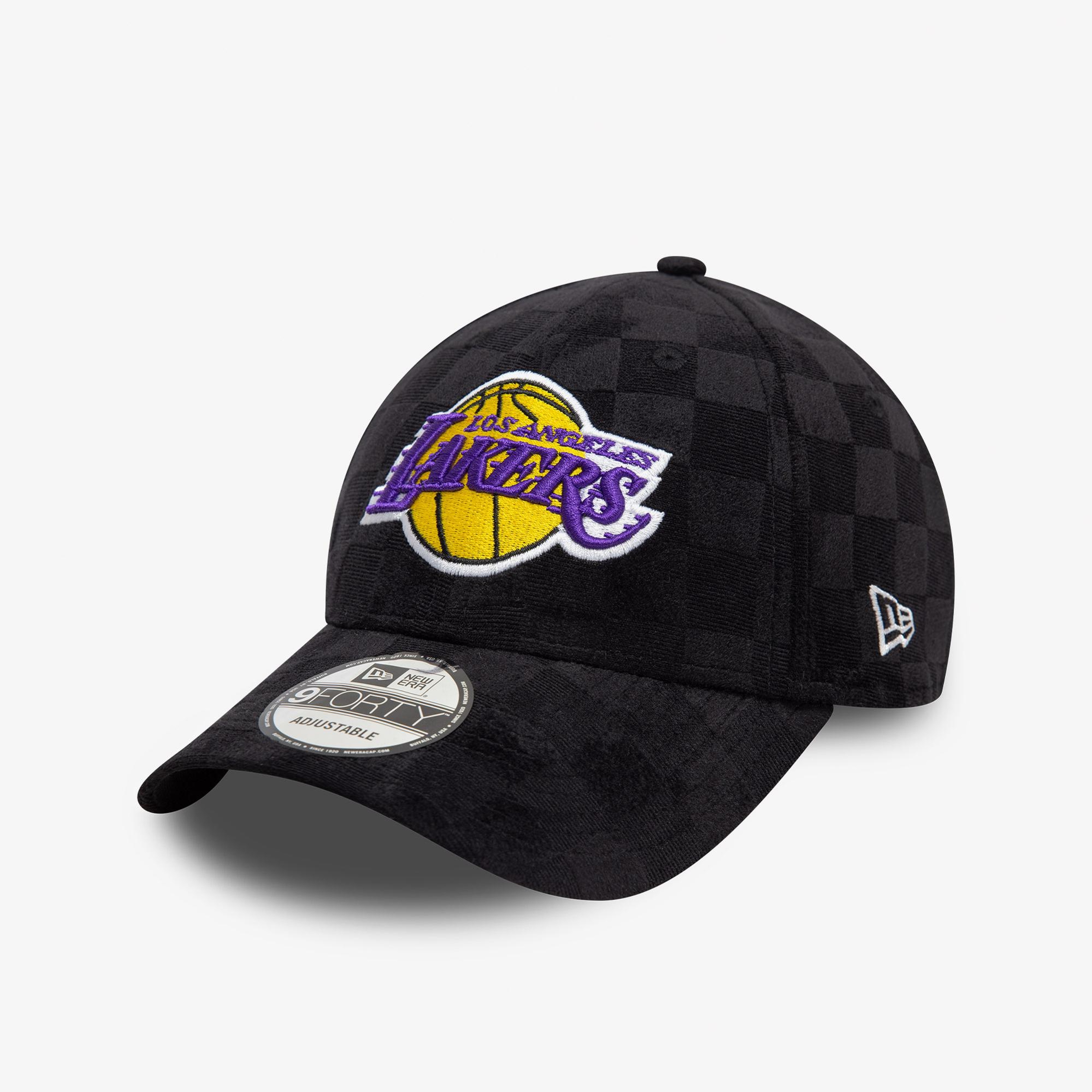 New Era Tonal Check 9Forty LA Lakers Unisex Siyah Şapka