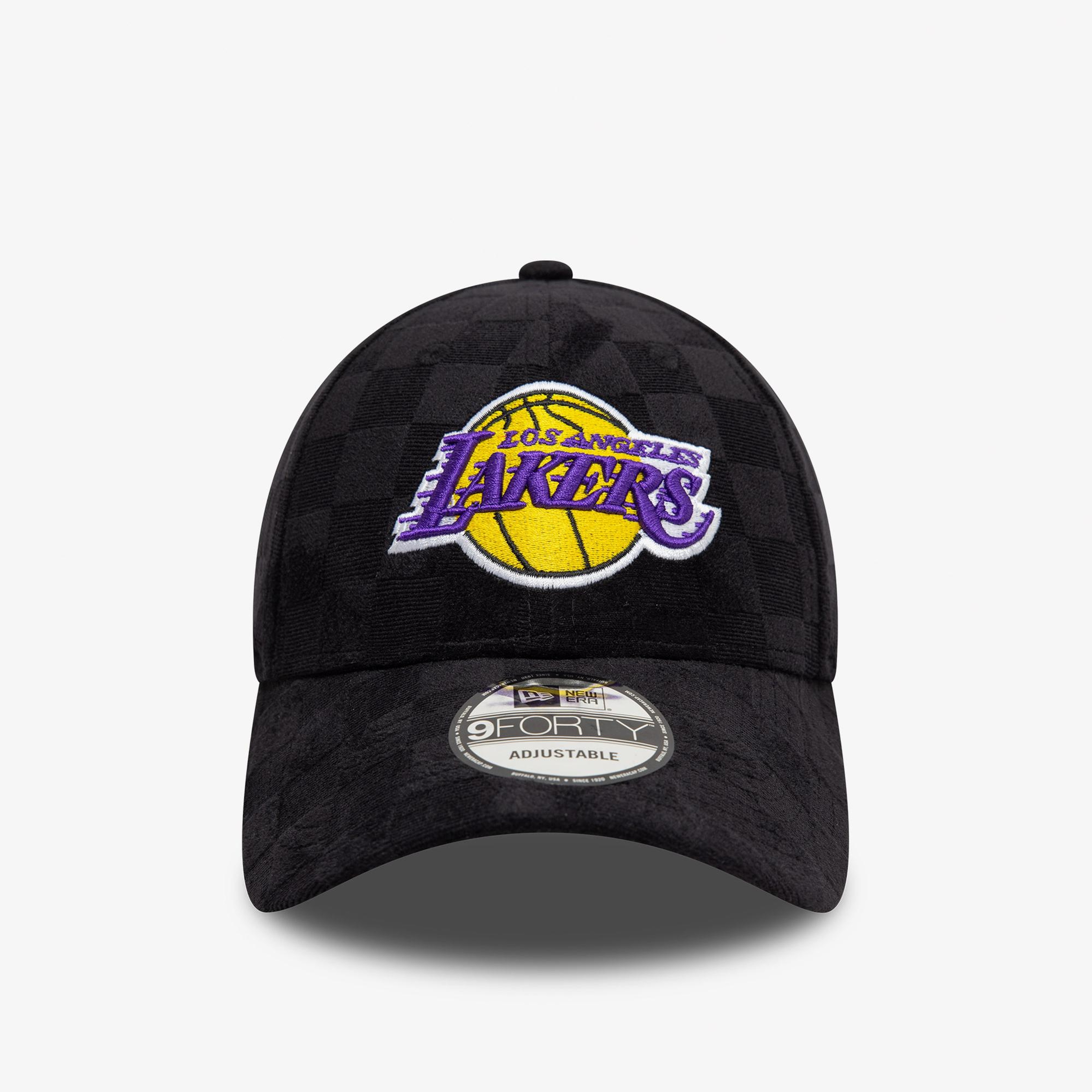 New Era Tonal Check 9Forty LA Lakers Unisex Siyah Şapka