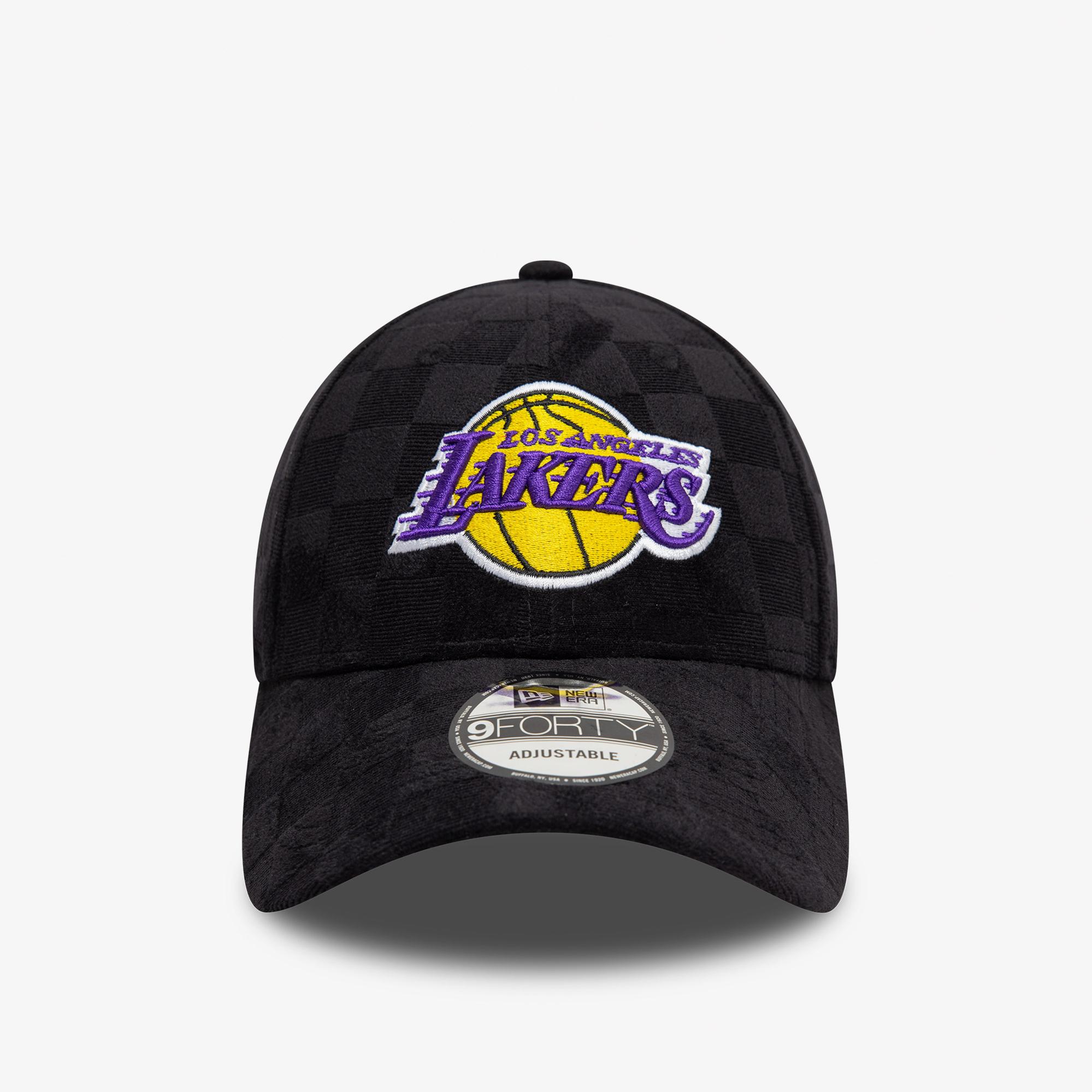 New Era Tonal Check 9Forty LA Lakers Unisex Siyah Şapka