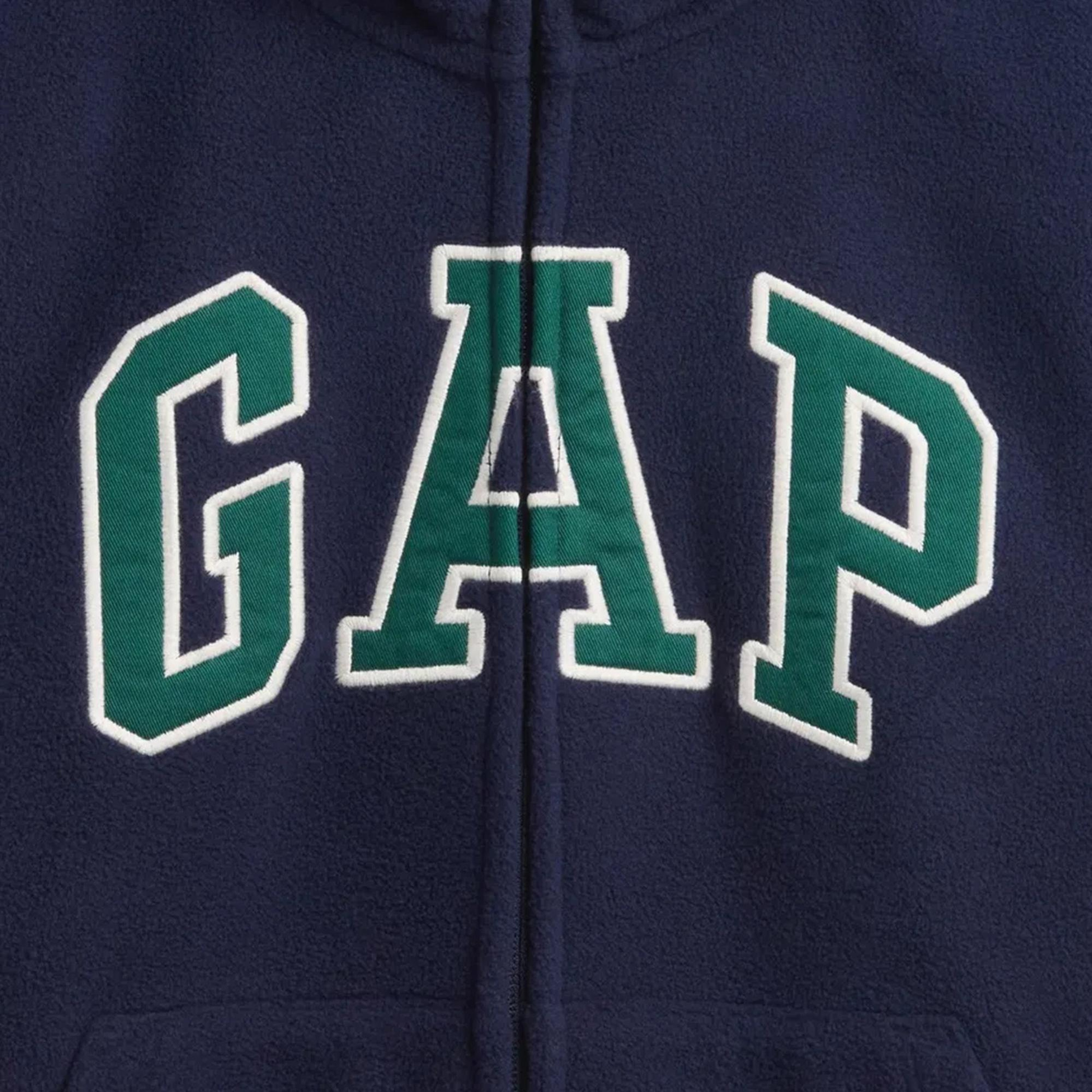Gap Logo Vintagesoft Fermuarlı Çocuk Lacivert Sweatshirt