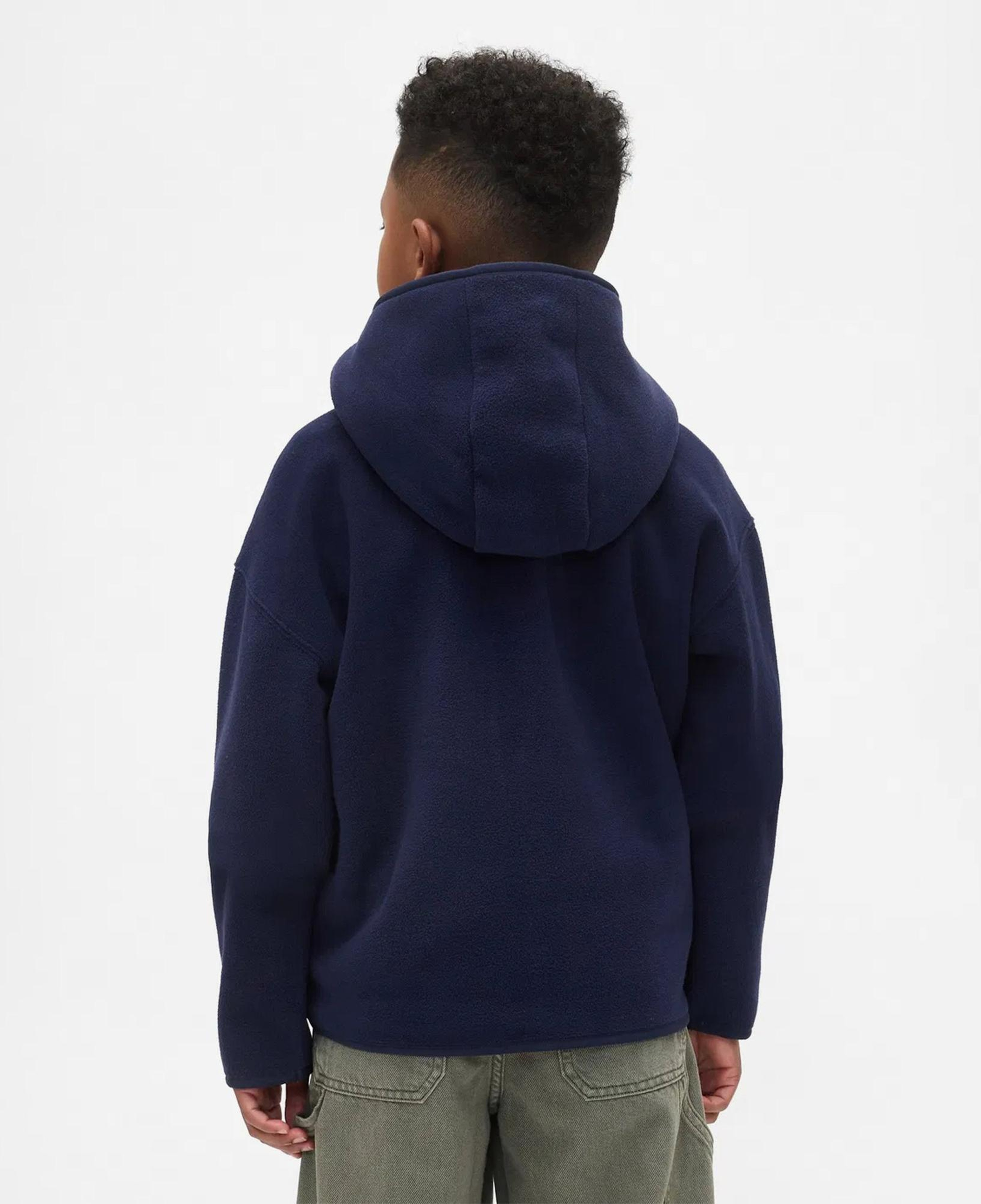 Gap Logo Vintagesoft Fermuarlı Çocuk Lacivert Sweatshirt