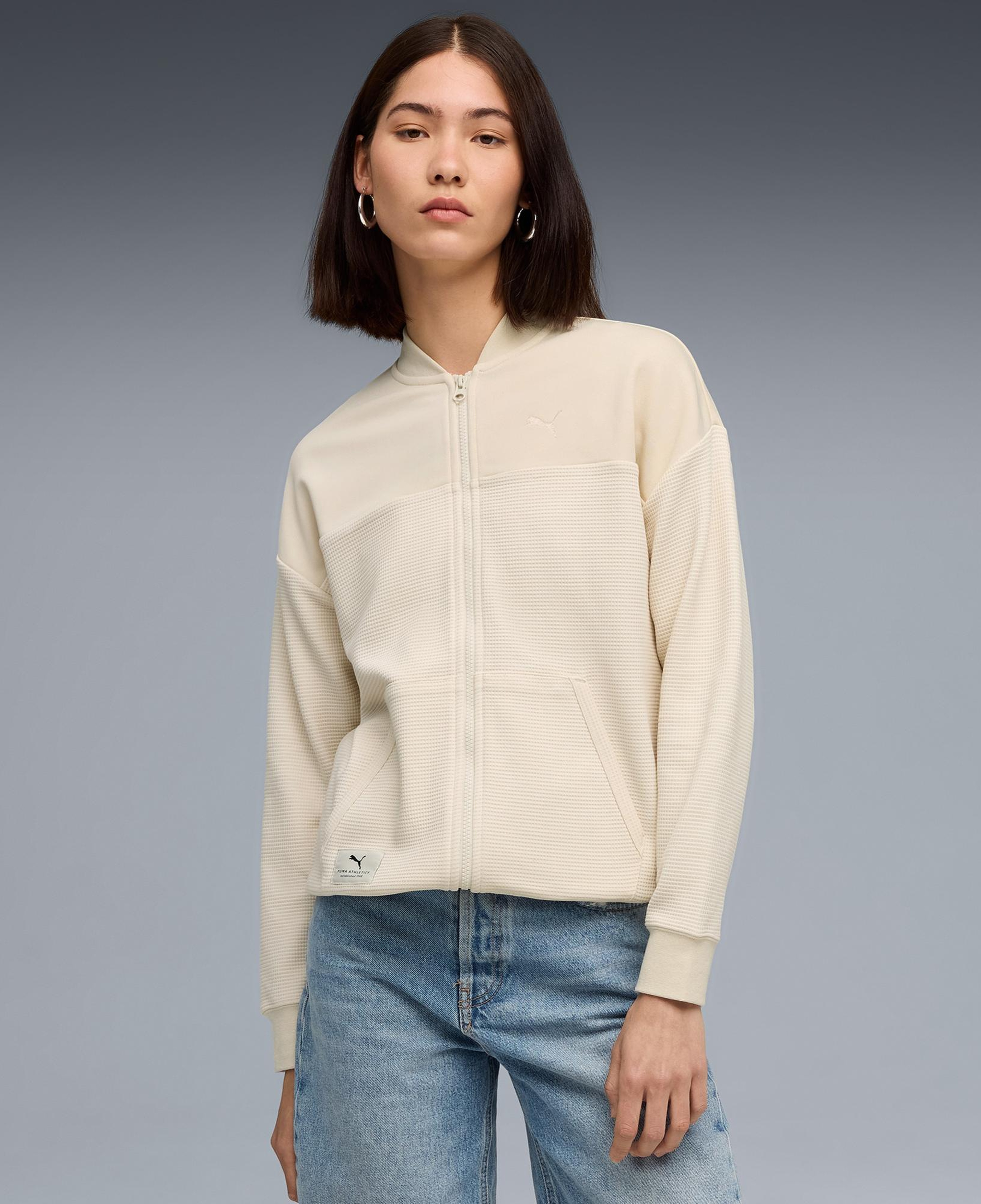 Puma Class Full-Zip Kadın Krem Ceket