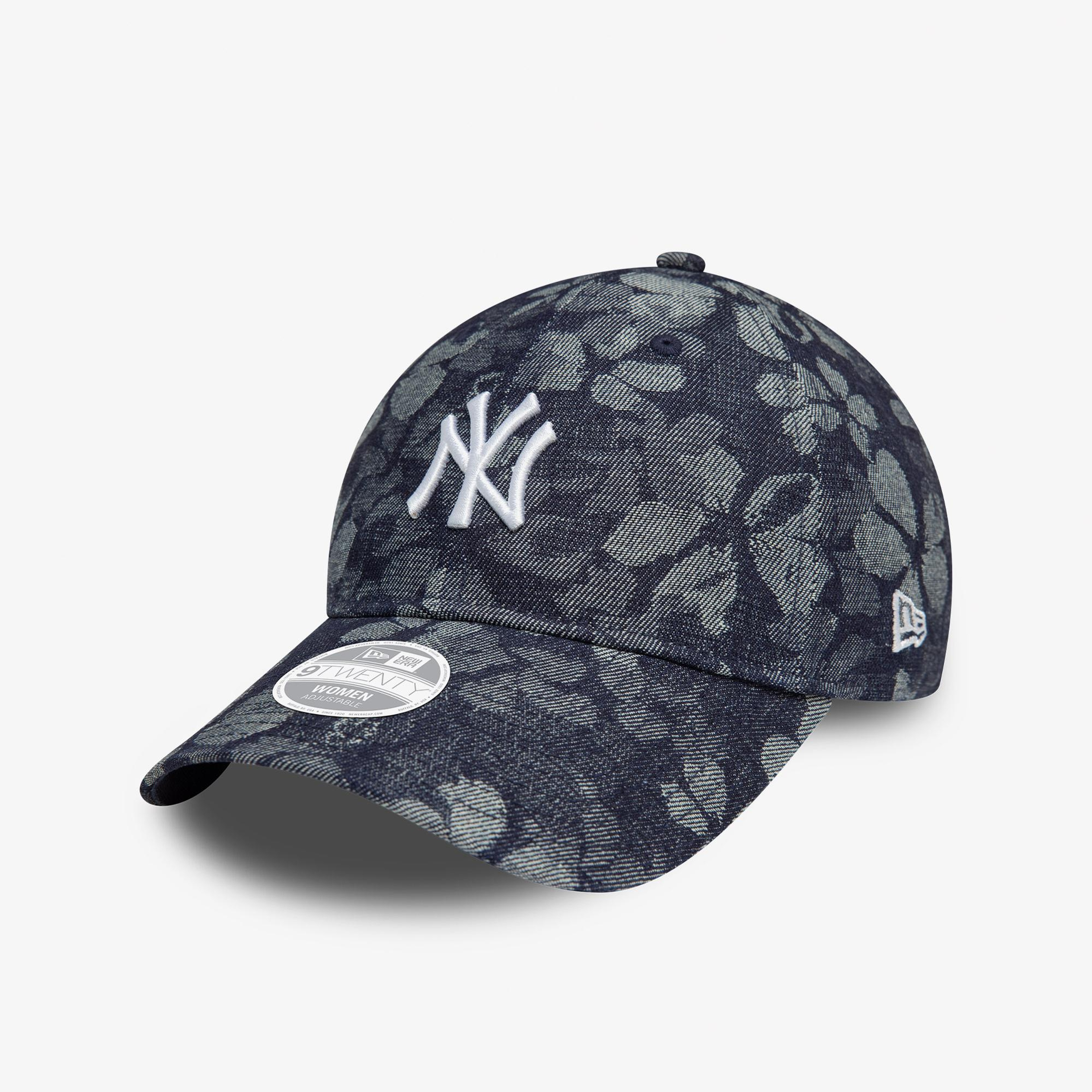 New Era Floral Denim Kadın Gri Şapka