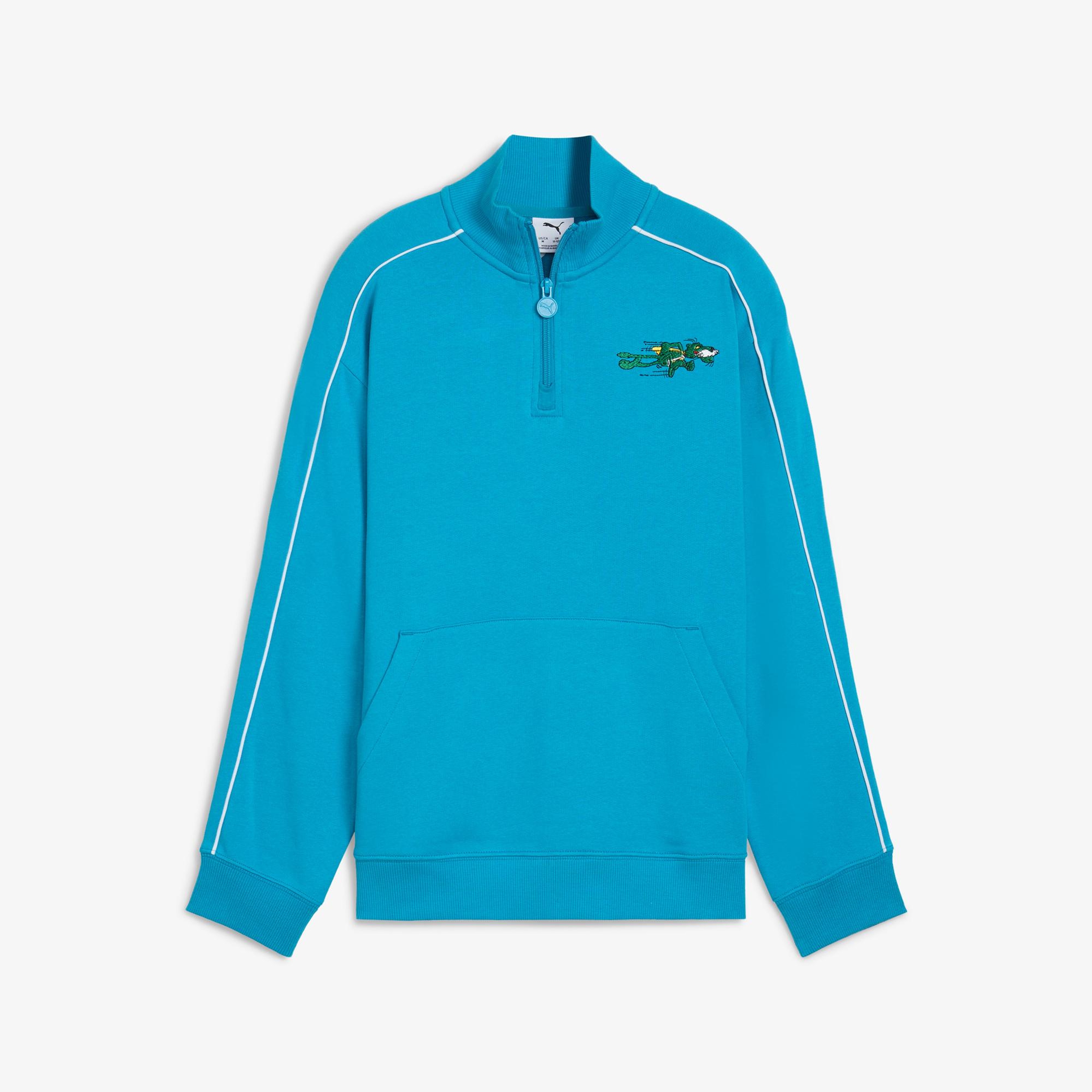 Puma T7 Super Çocuk Mavi Sweatshirt