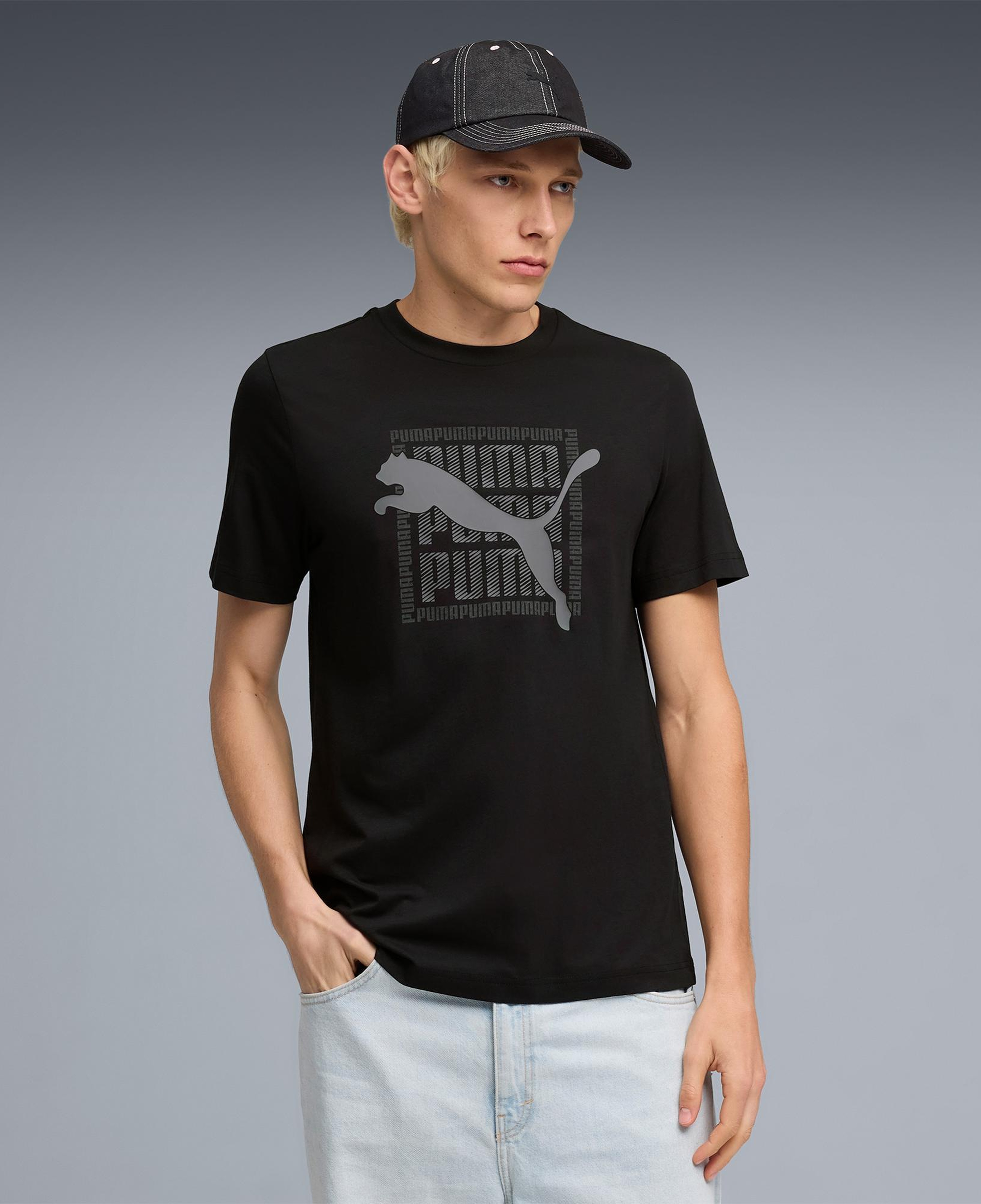 Puma Graphic  Erkek Siyah T-Shirt