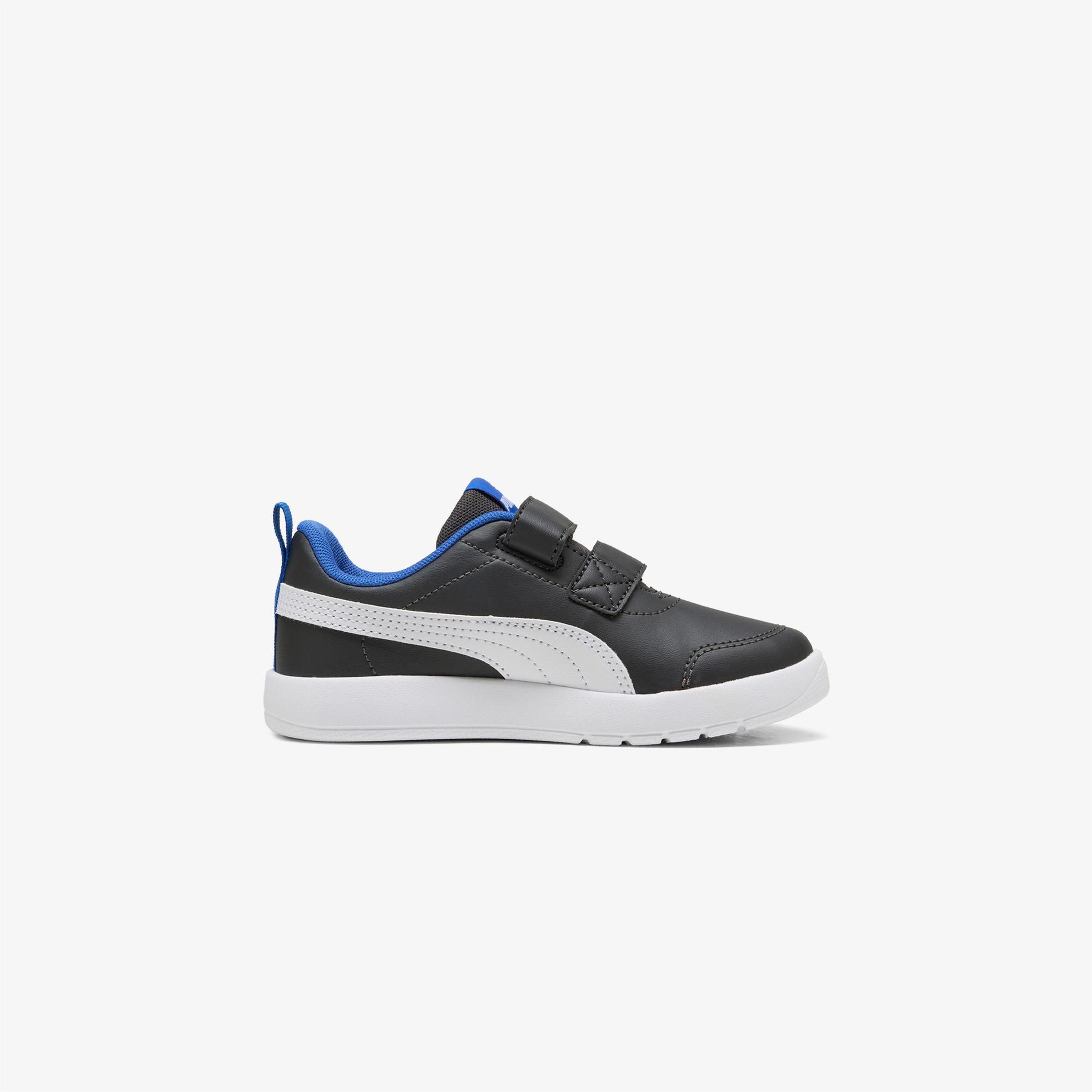 Puma Courtflex V3 Çocuk Gri Spor Ayakkabı