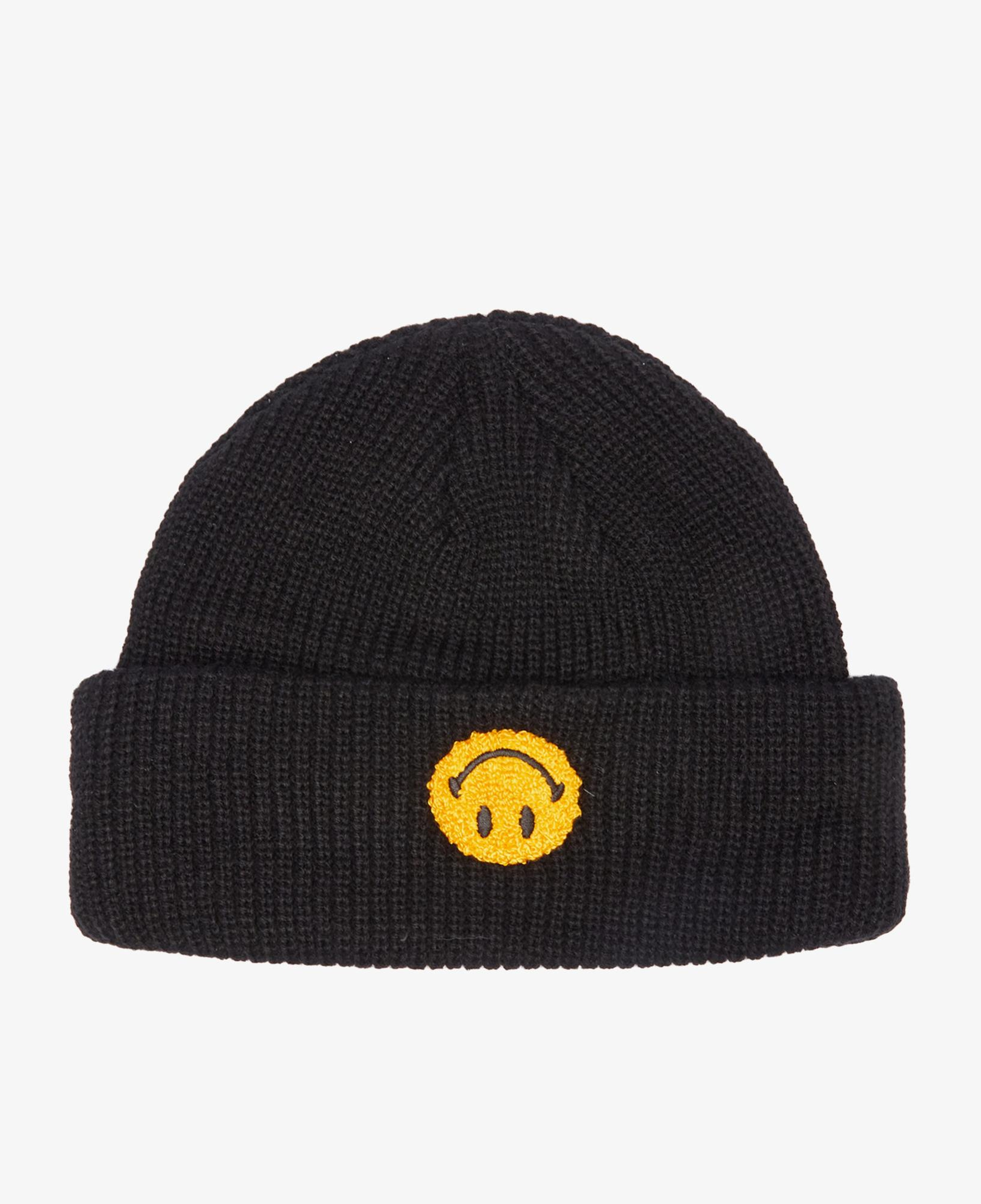 Market Smiley Upside Down Beanie Erkek Siyah Bere