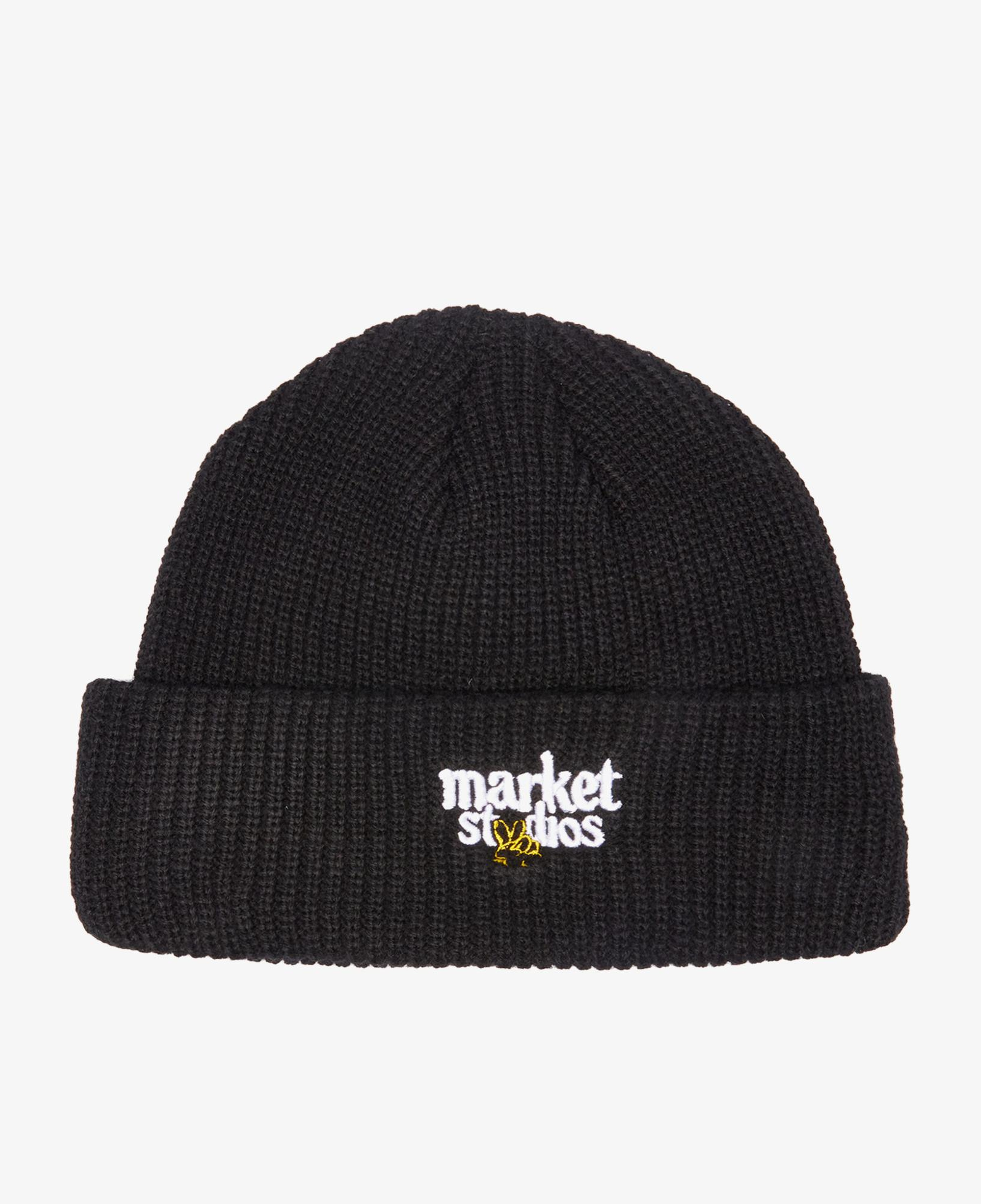Market Smiley Upside Down Beanie Erkek Siyah Bere