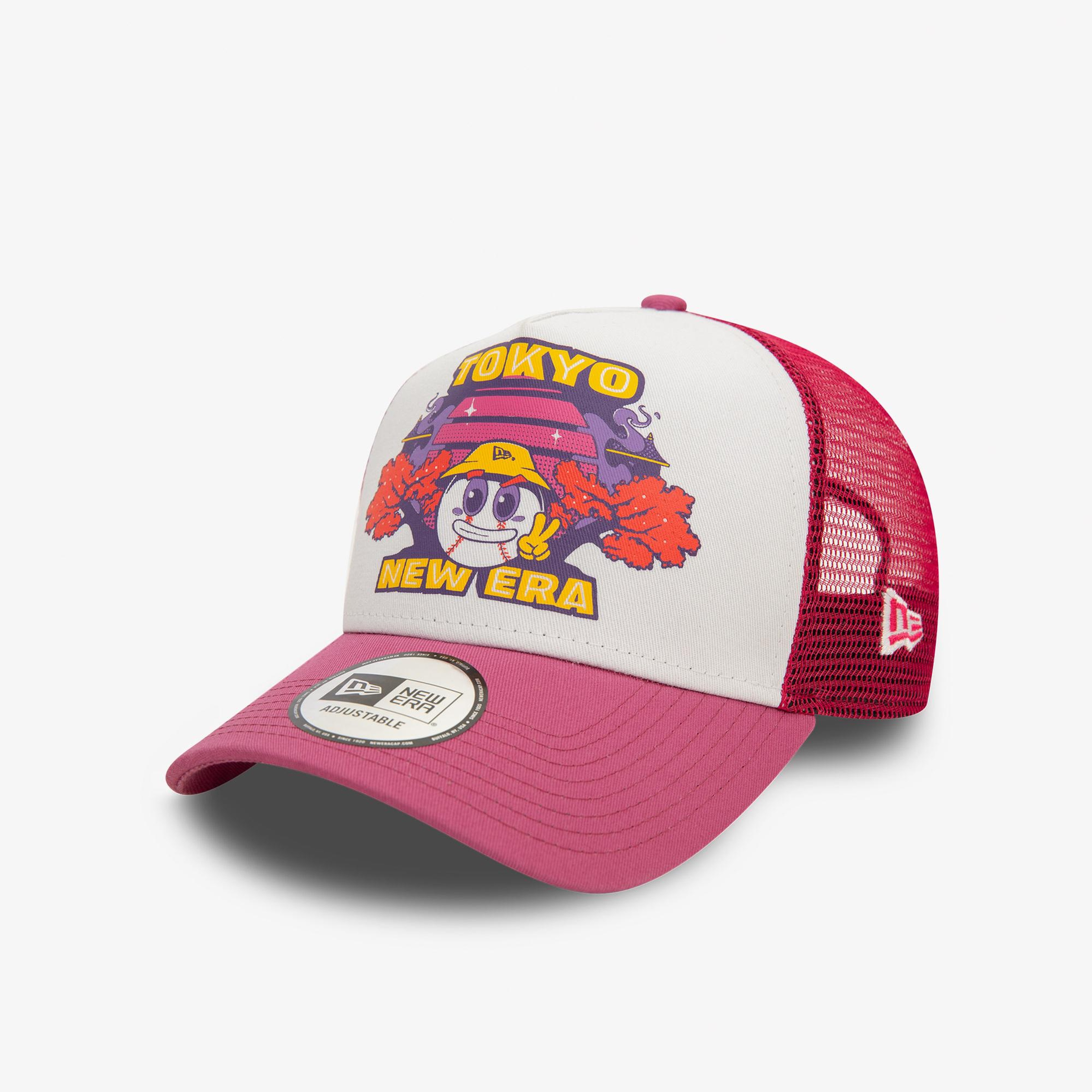 New Era Graphic Print Trucker Newera Mha Unisex Pembe Şapka