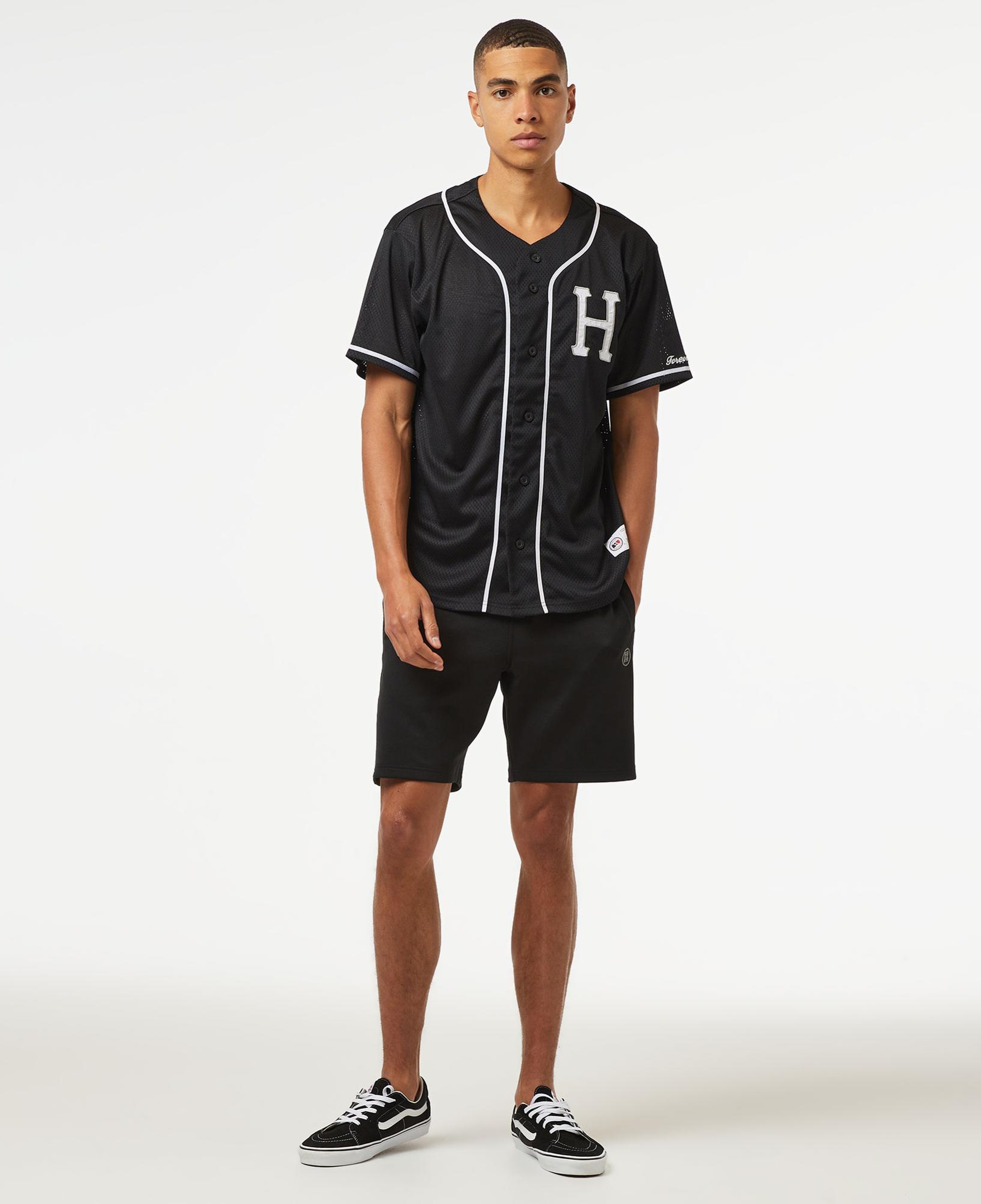HUF Crackerjack Baseball Jersey Erkek Siyah Gömlek