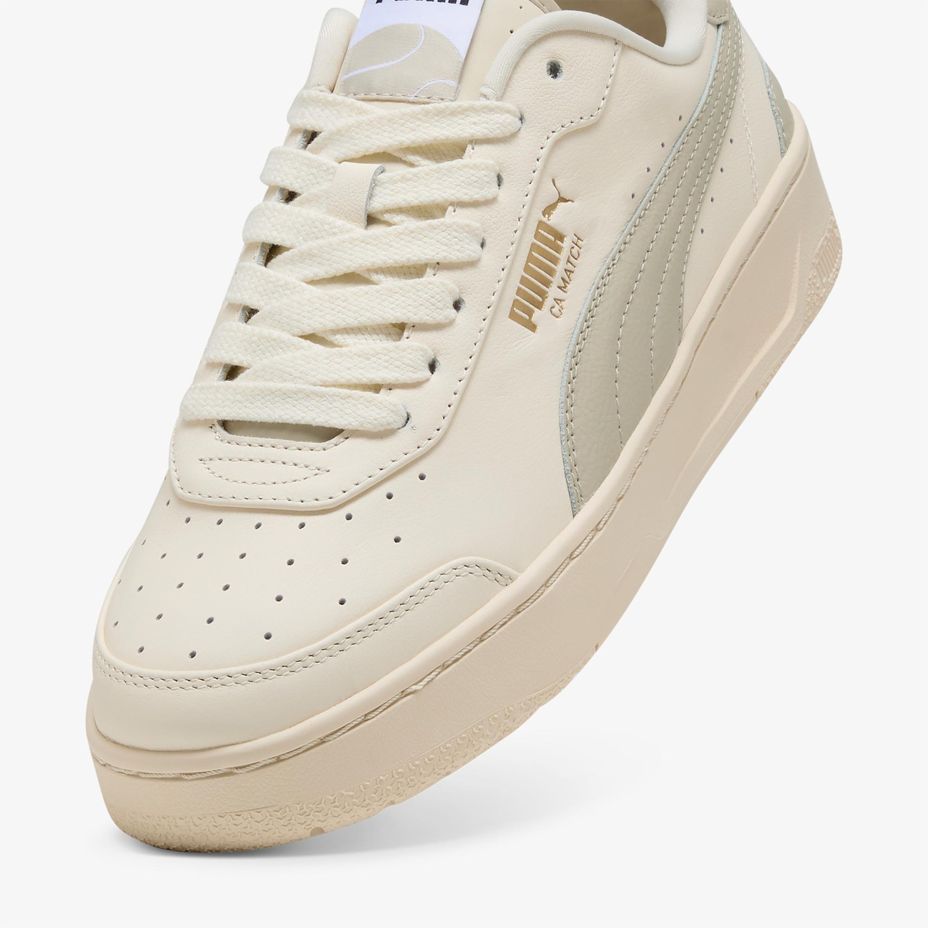 Puma CA Match Premium Kadın Bej Spor Ayakkabı