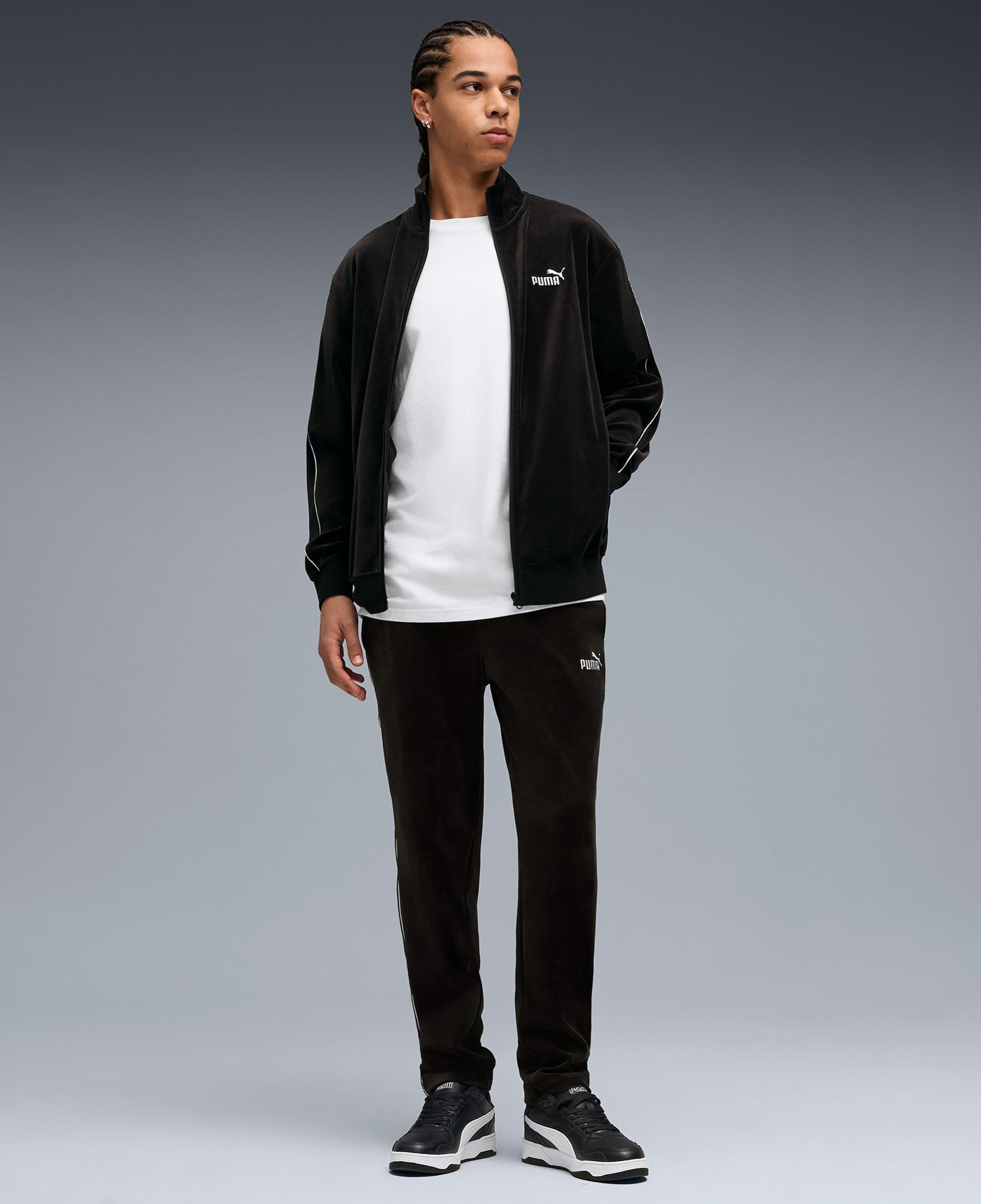 Puma Essentials Elevated Velour Erkek Siyah Pantolon