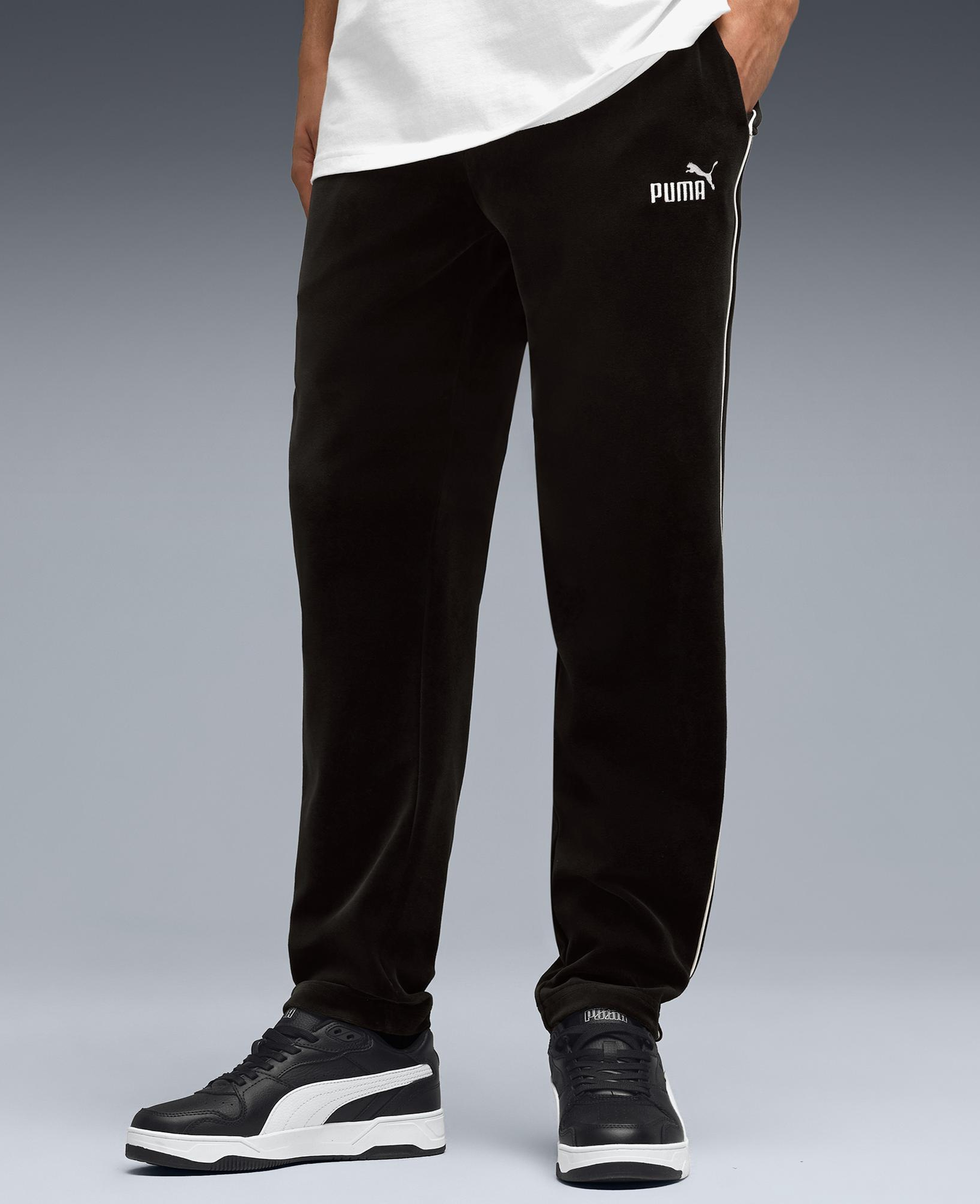 Puma Essentials Elevated Velour Erkek Siyah Pantolon