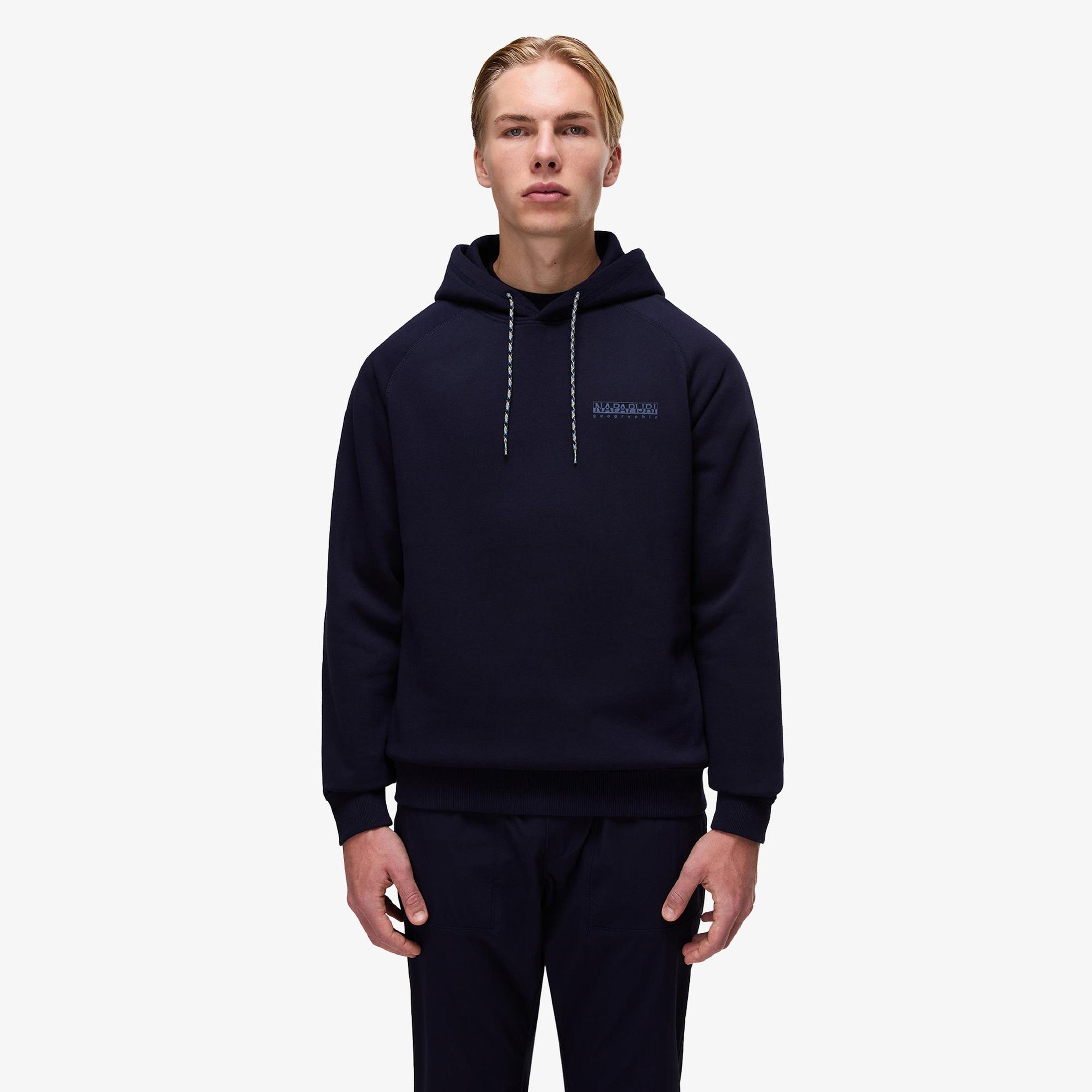 Napapijri B-Back Graphic Erkek Mavi Sweatshirt