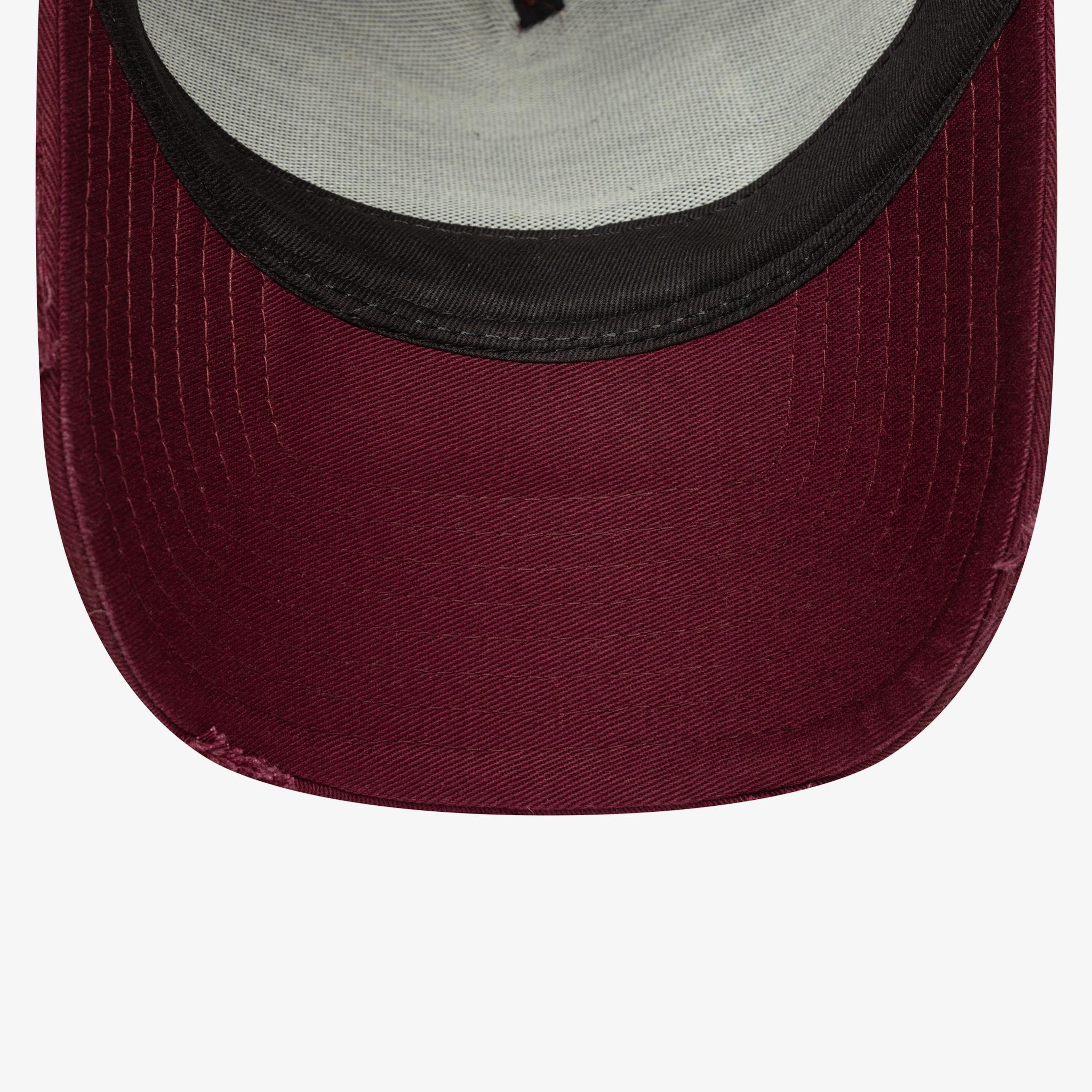 New Era Patch Distressed Wash Eframe Unisex Bordo Şapka