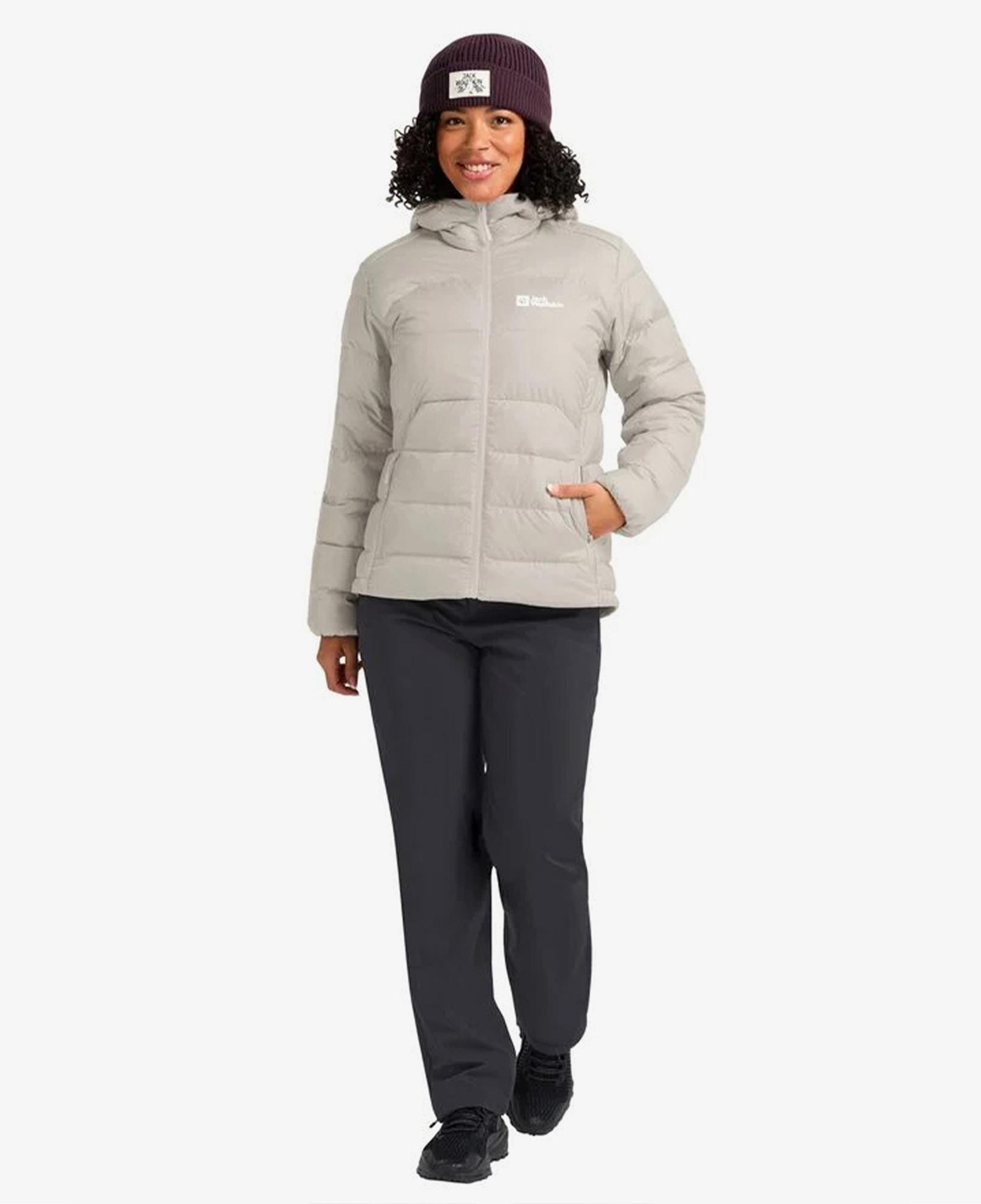 Jack Wolfskin Ather Down Hoody Kadın Gri Mont