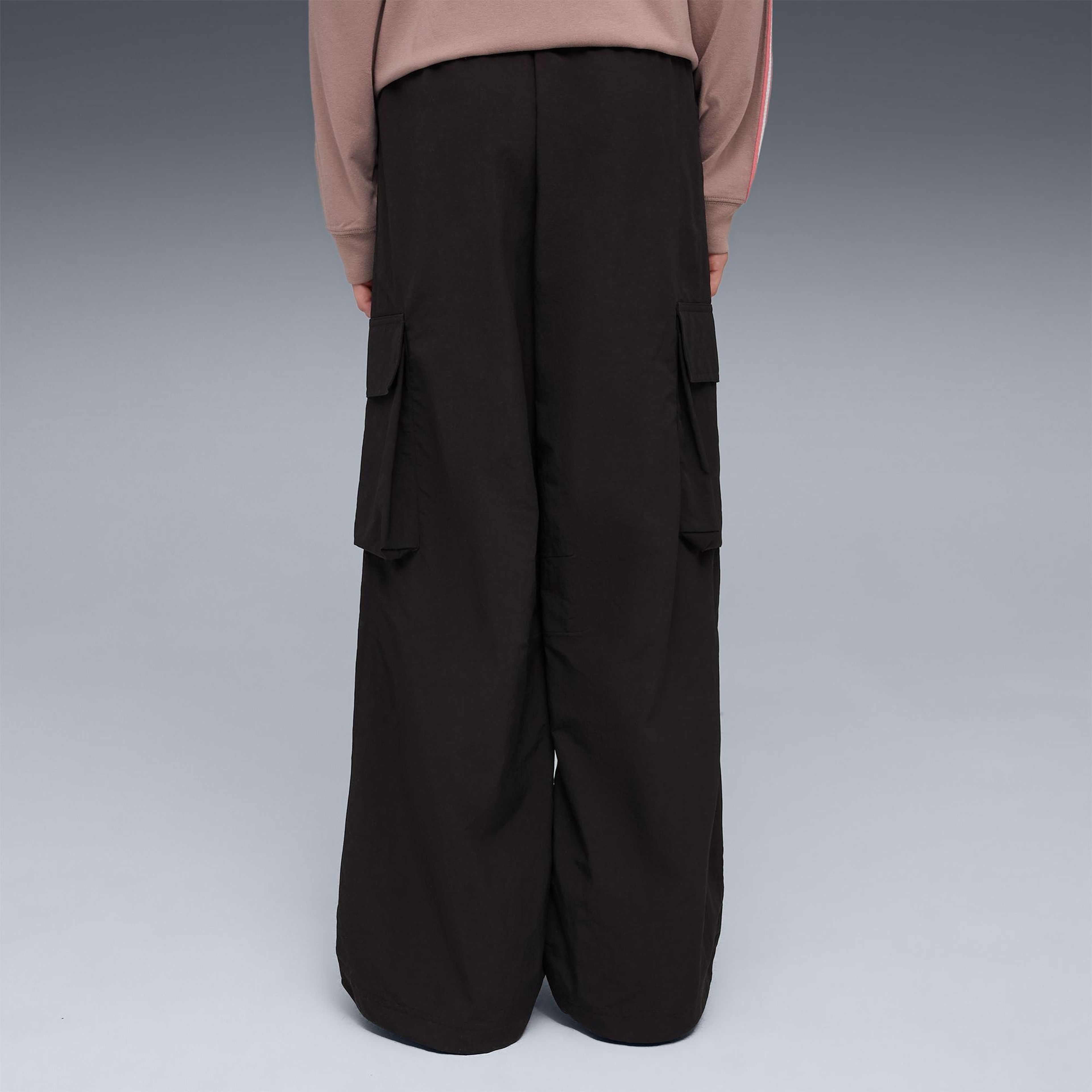 Puma Relaxed Woven Cargo Çocuk Siyah Pantolon