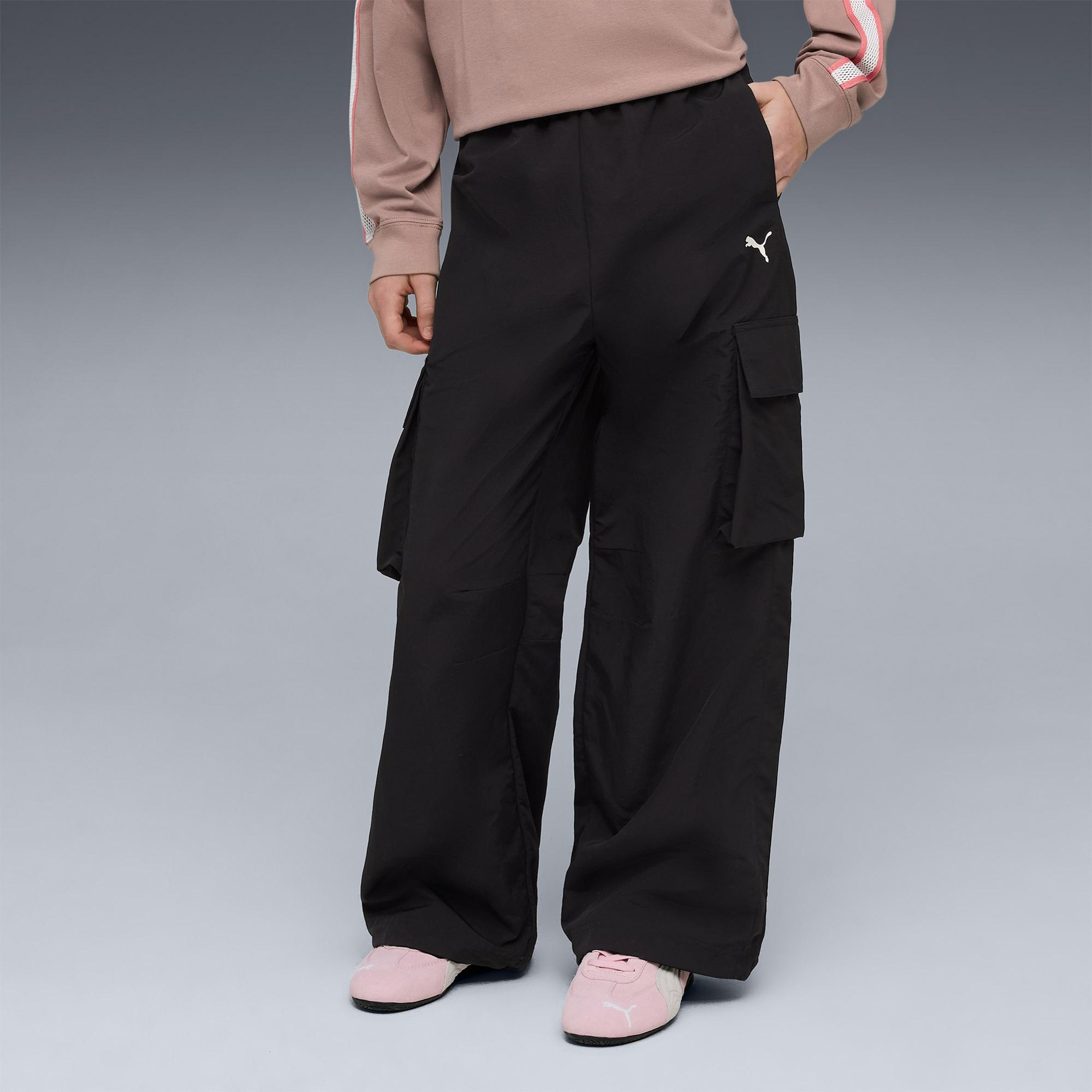 Puma Relaxed Woven Cargo Çocuk Siyah Pantolon