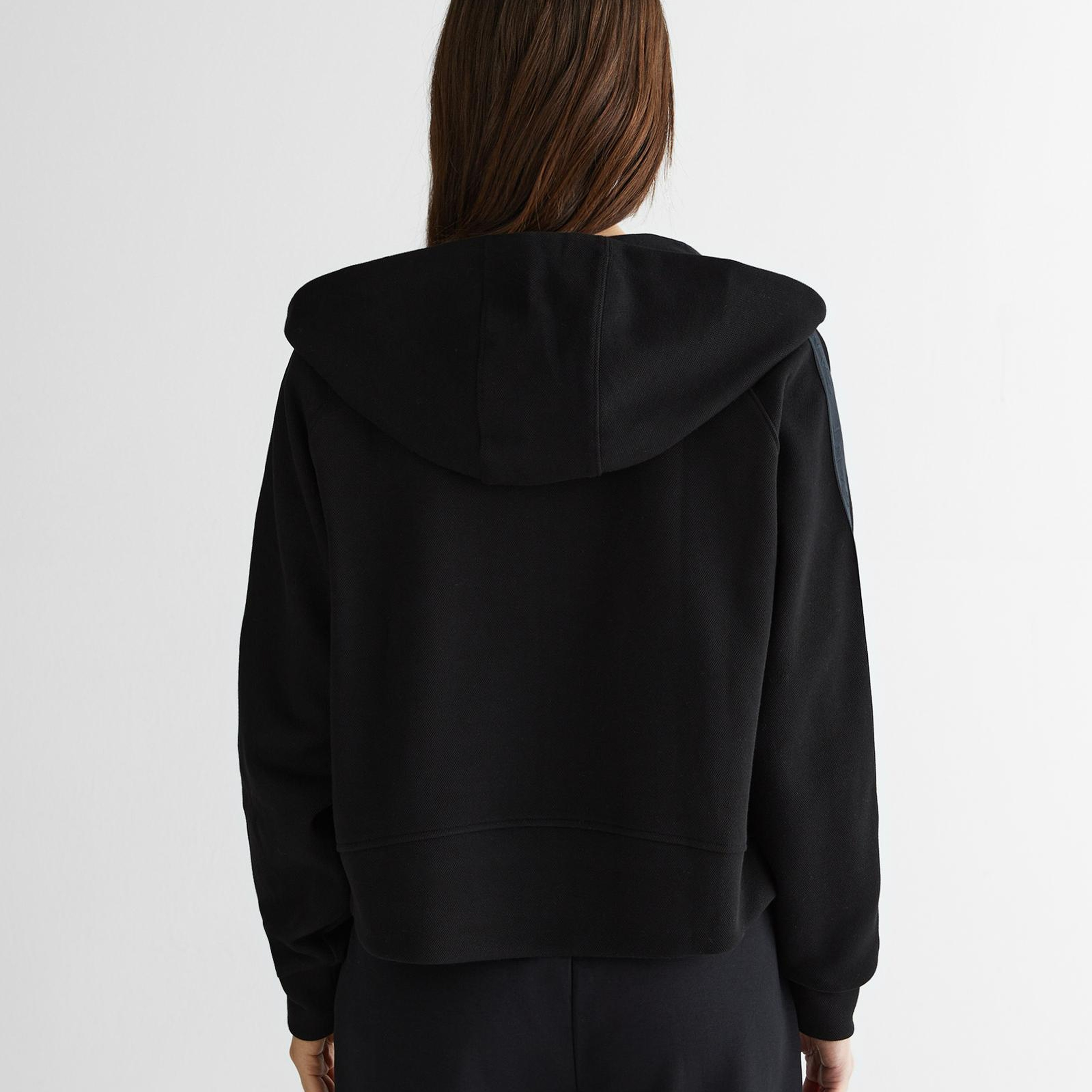 GANT Kadın Siyah Fermuarlı Kapüşonlu Sweatshirt