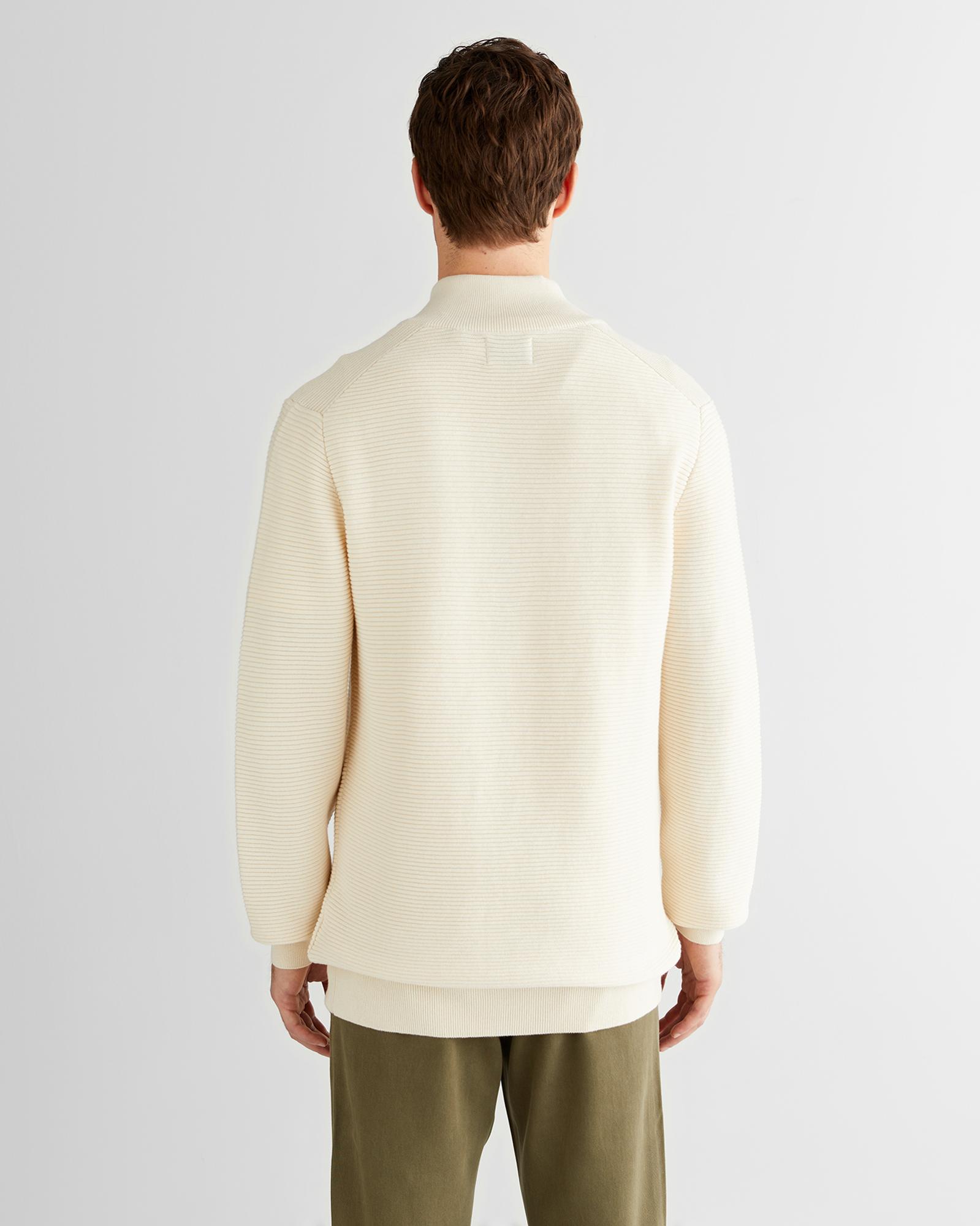 GANT Erkek Krem Regular Fit Yarım Fermuarlı Triko