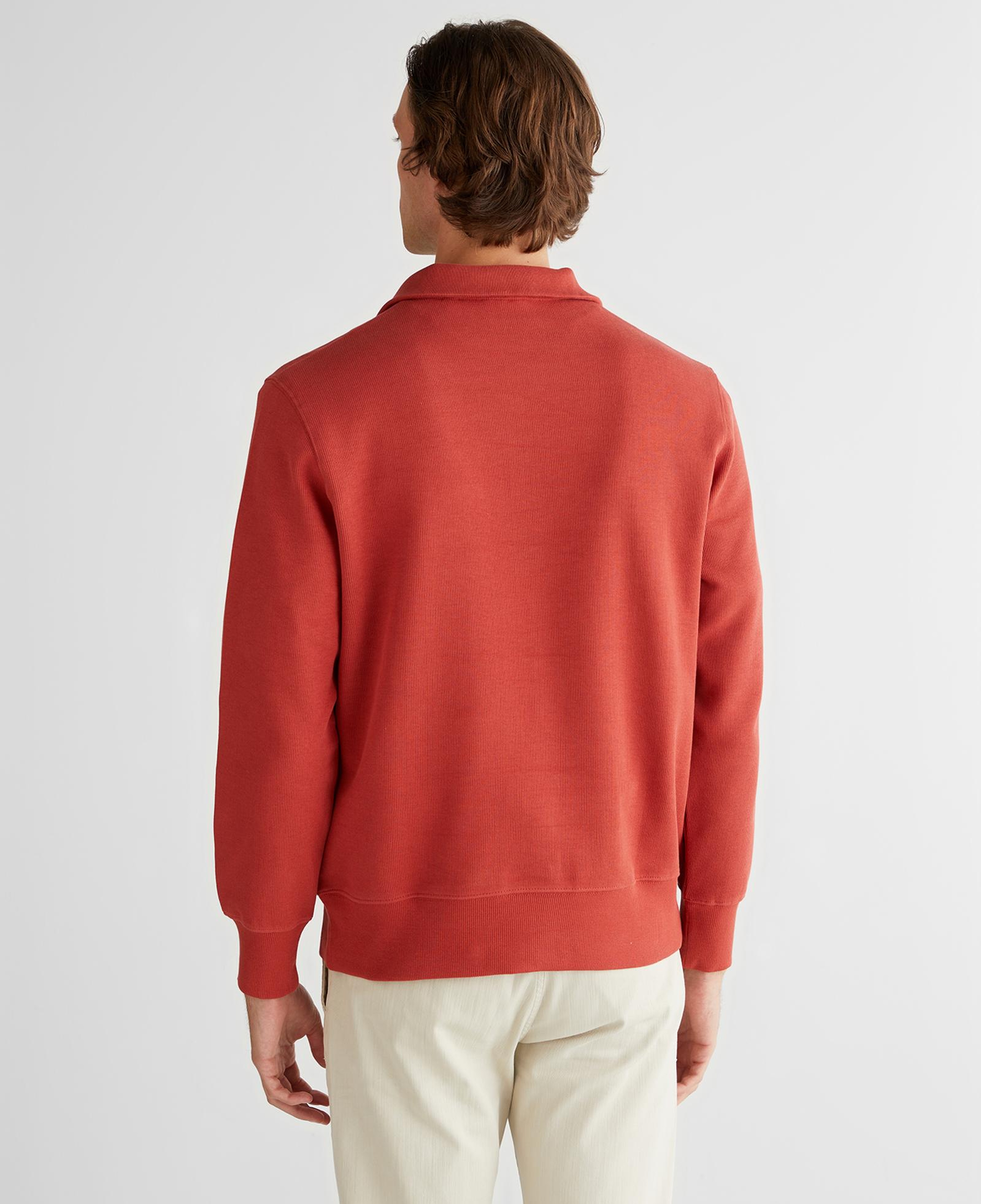 GANT Erkek Kırmızı Regular Fit Yarım Fermuarlı Sweatshirt