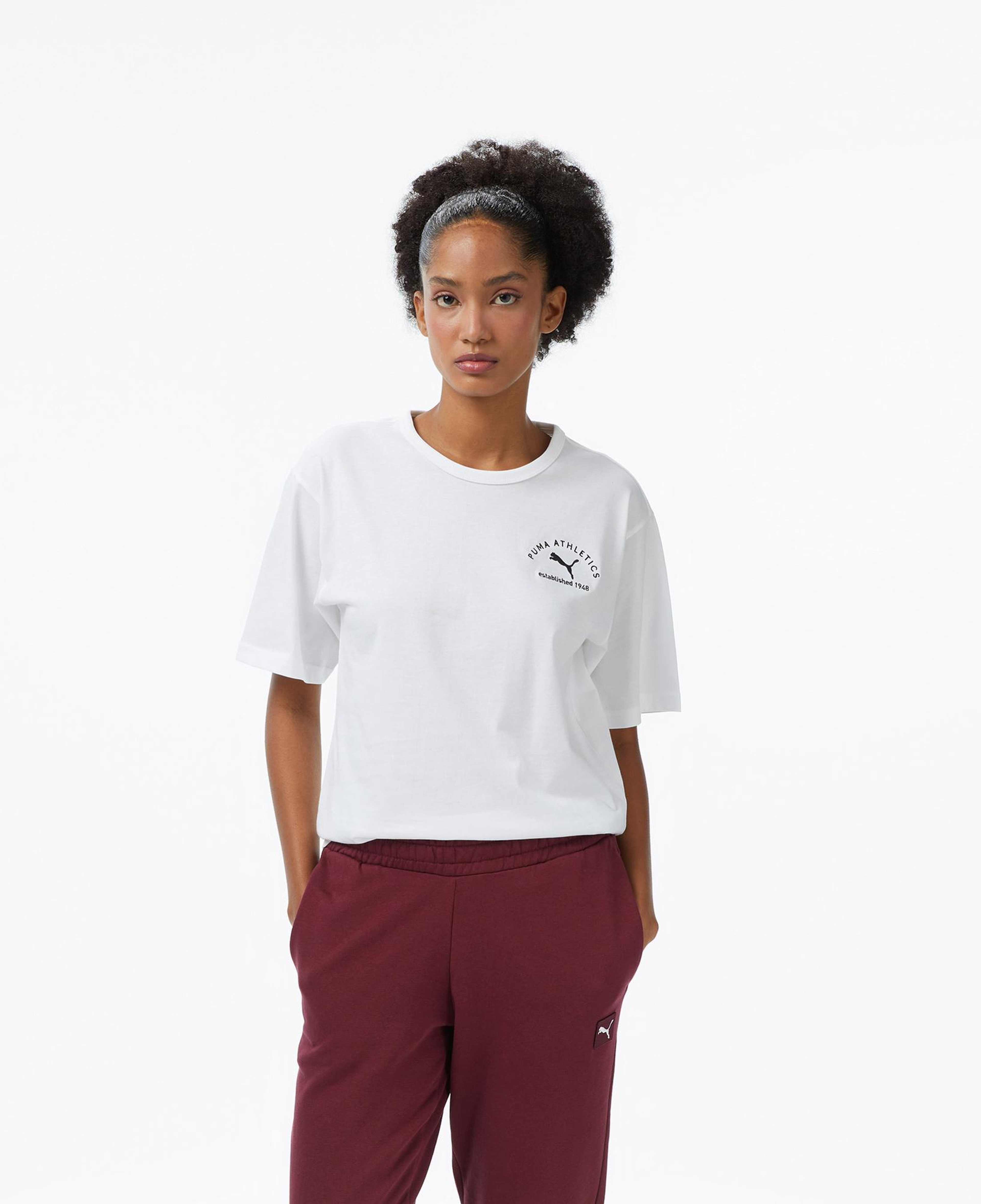 Puma  Class Relaxed  Kadın Beyaz T-Shirt