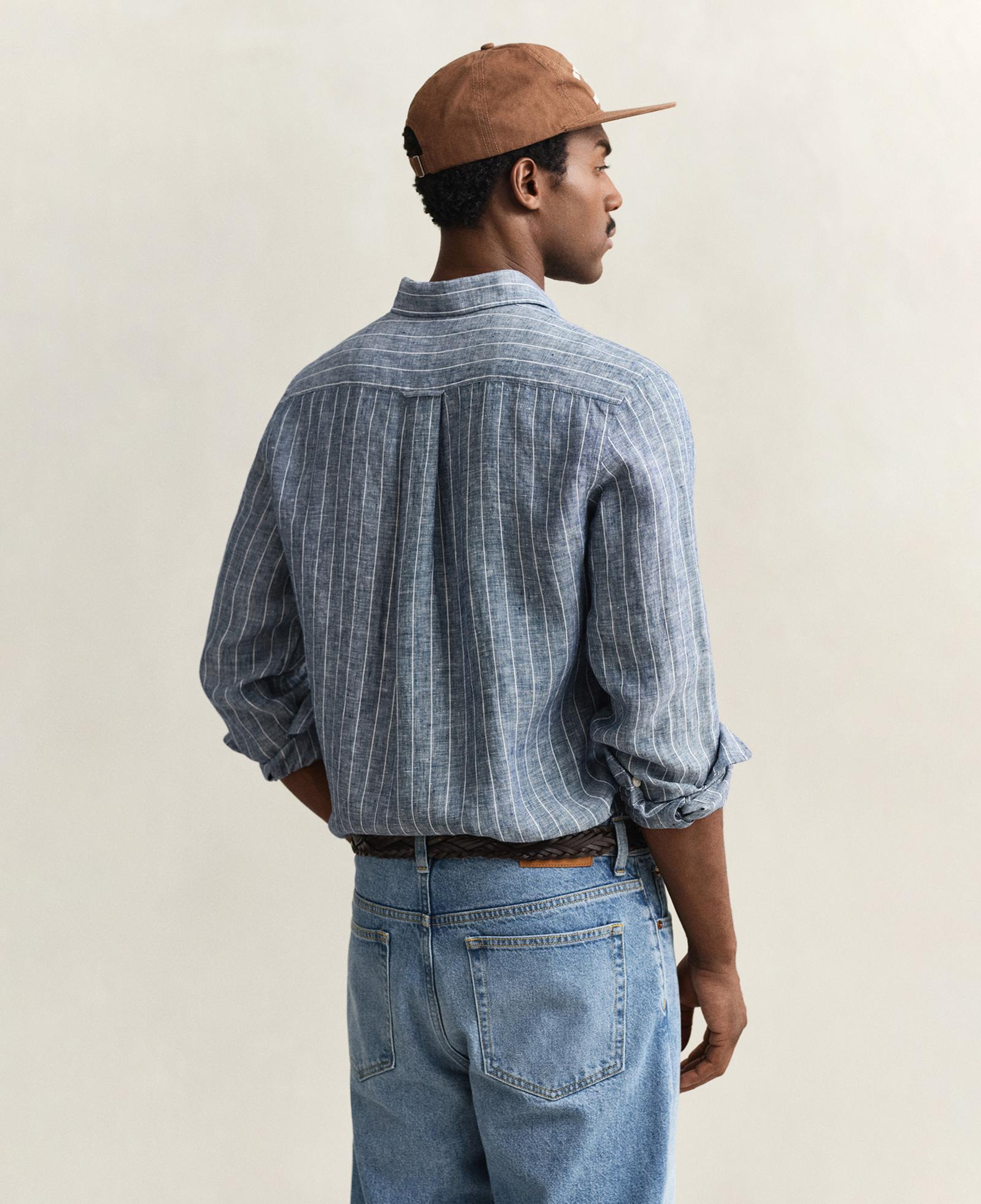 GANT Erkek Mavi Regular Fit Çizgili Gömlek