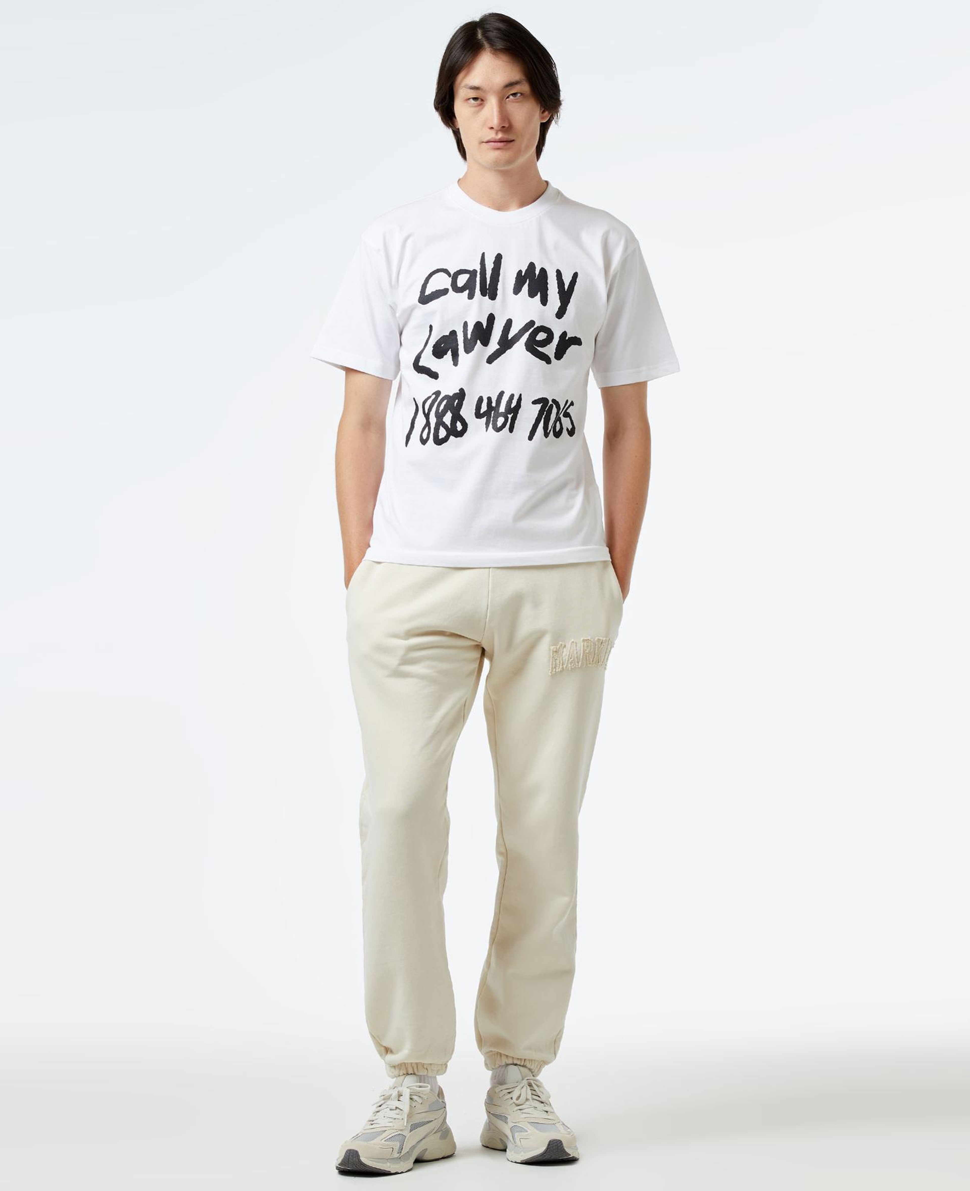 Market Scrawl My Lawyer Erkek Beyaz T-Shirt