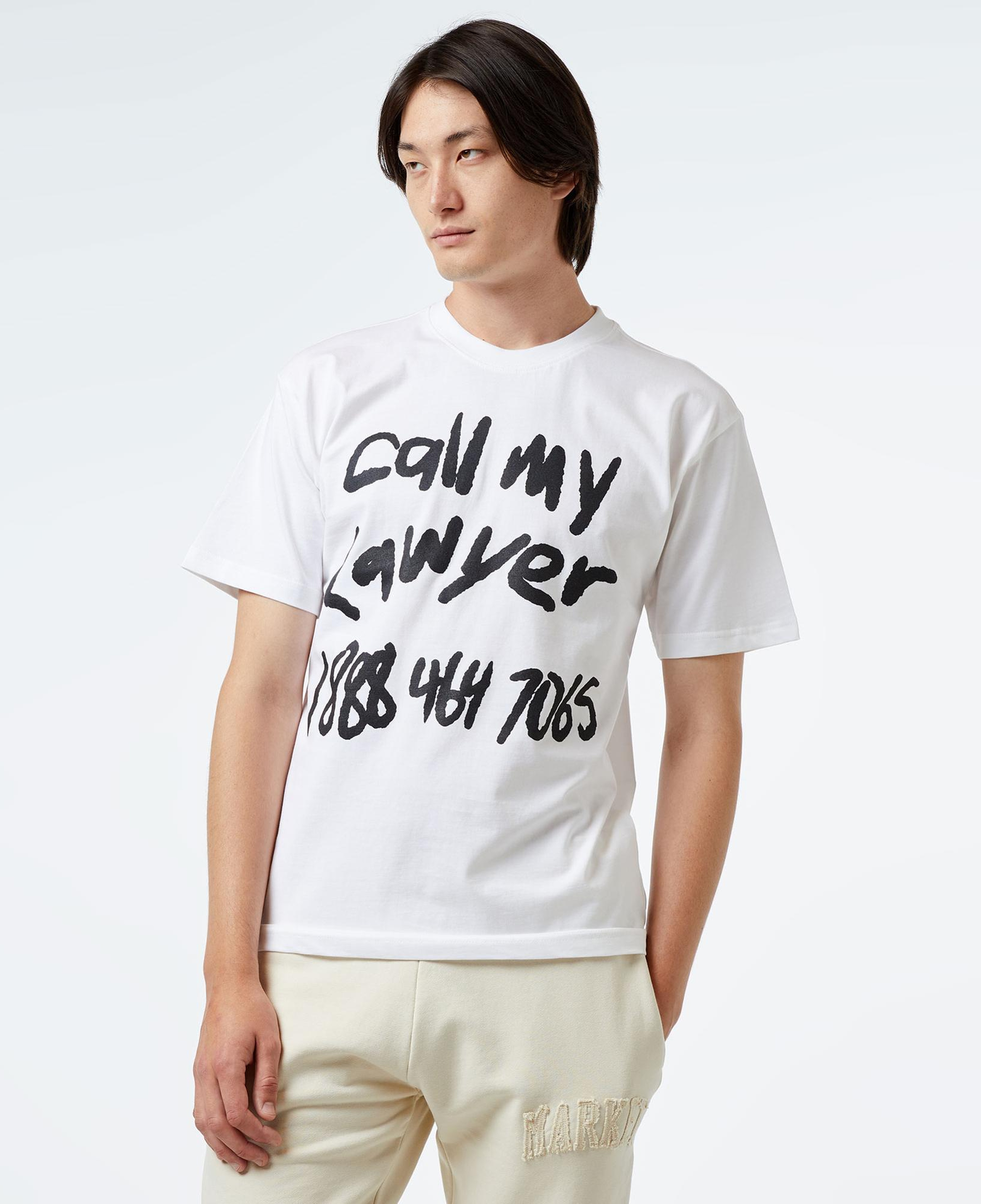 Market Scrawl My Lawyer Erkek Beyaz T-Shirt