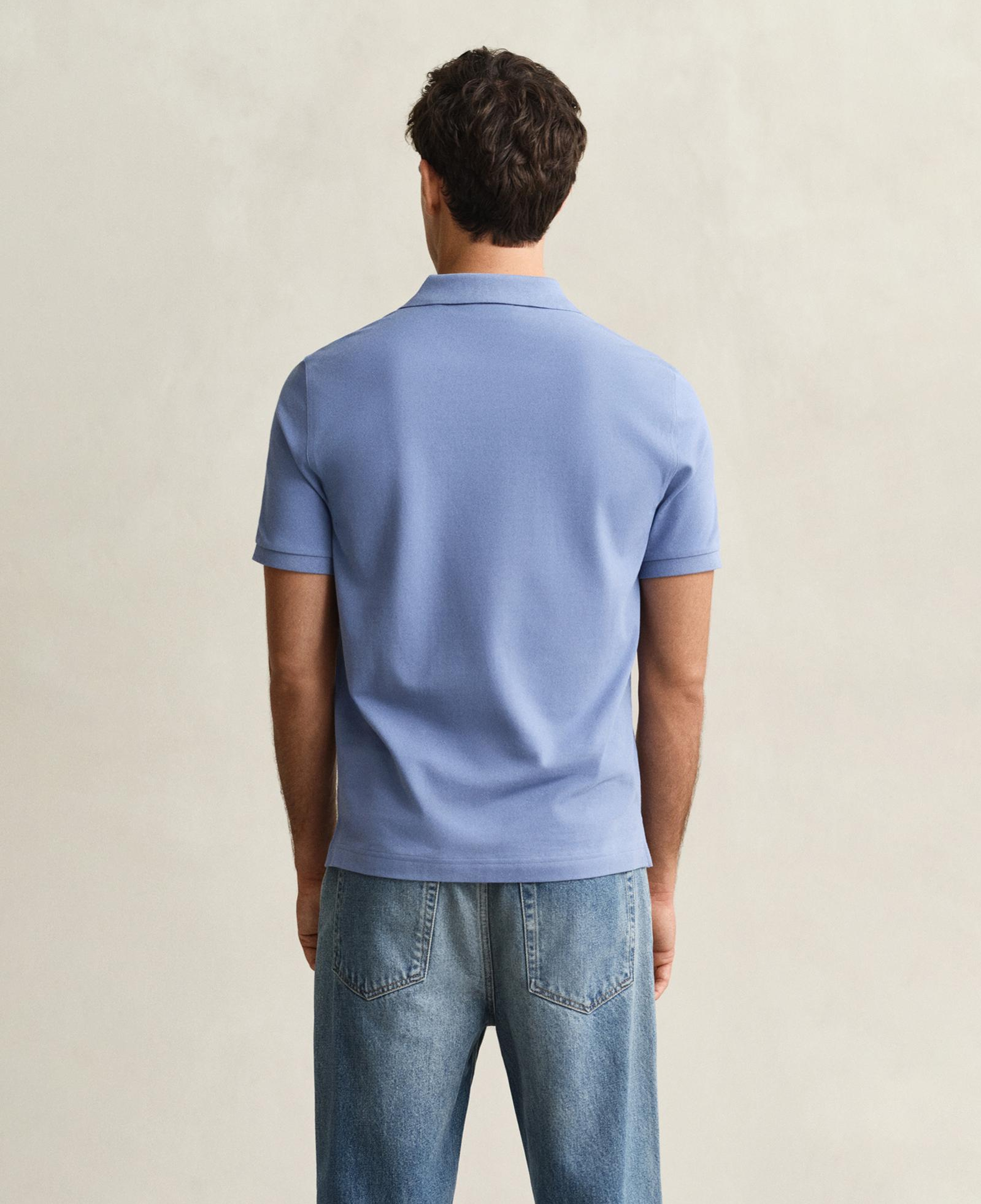 GANT Erkek Mavi Regular Fit Logolu Polo Yaka T-Shirt