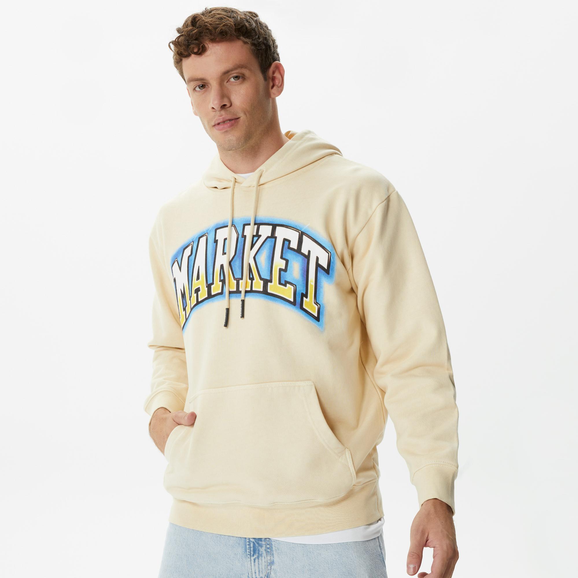 Market Smiley Pair Of Dice Erkek Krem Hoodie