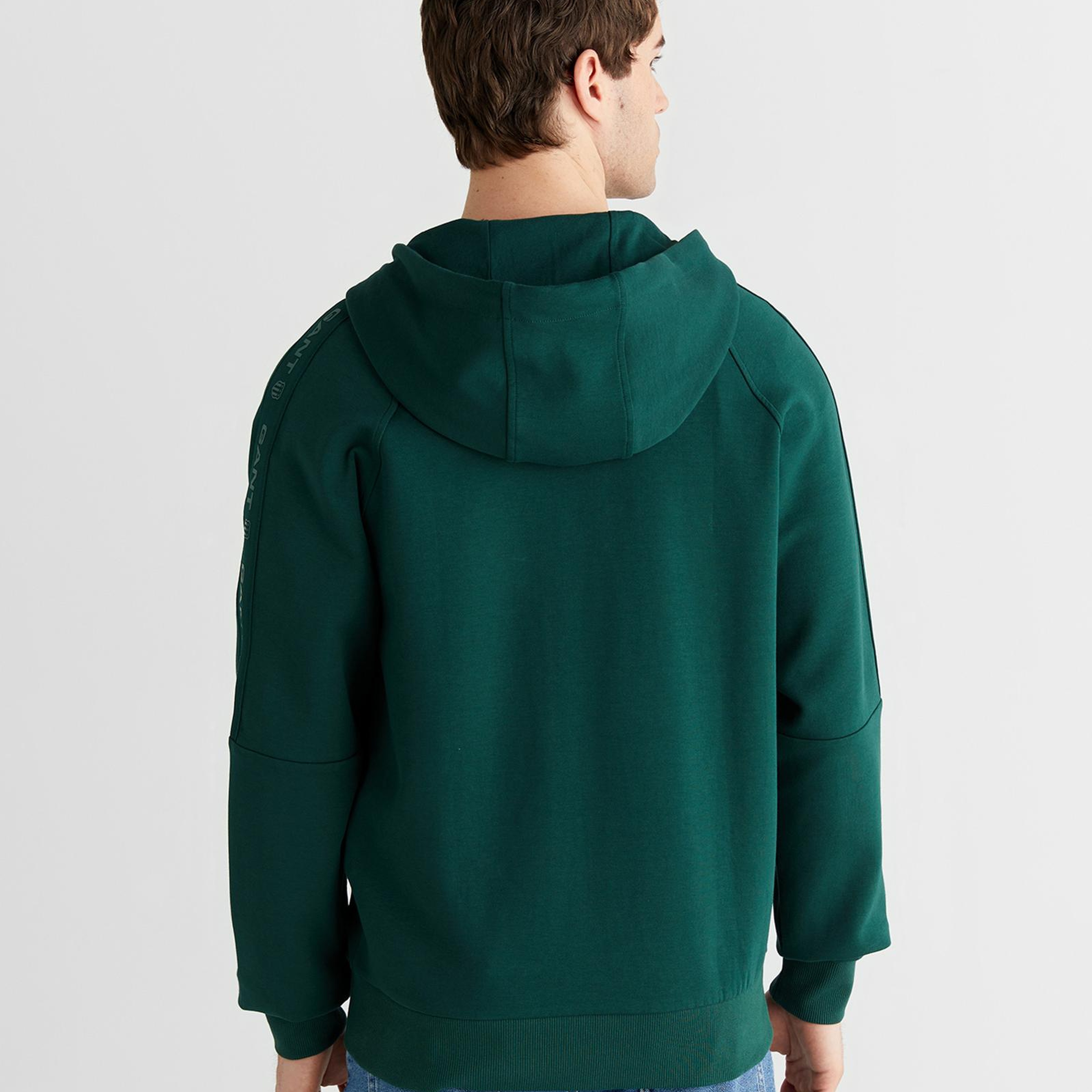 Logo tape full zip hoodie