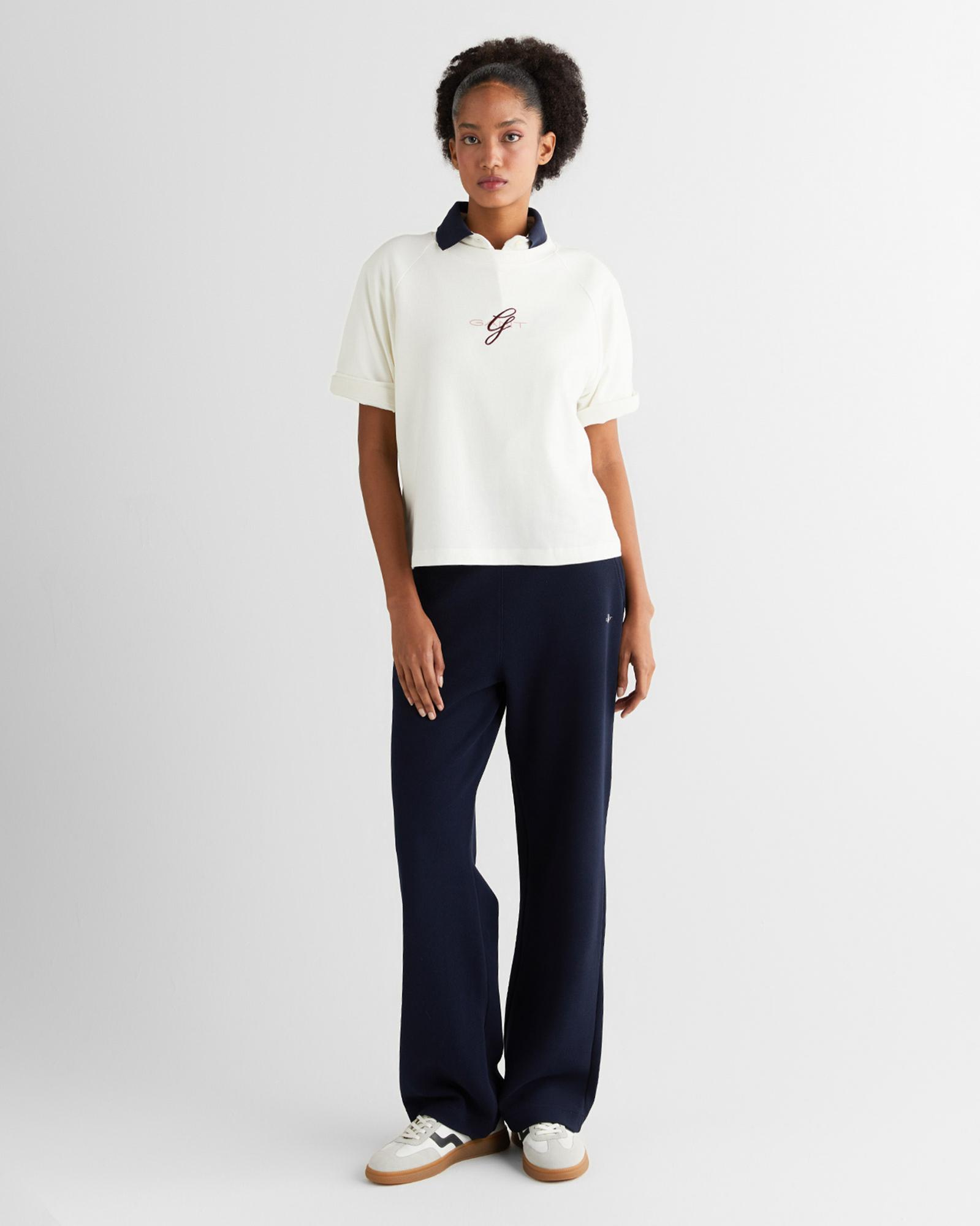 GANT Kadın Krem Relaxed Fit T-Shirt