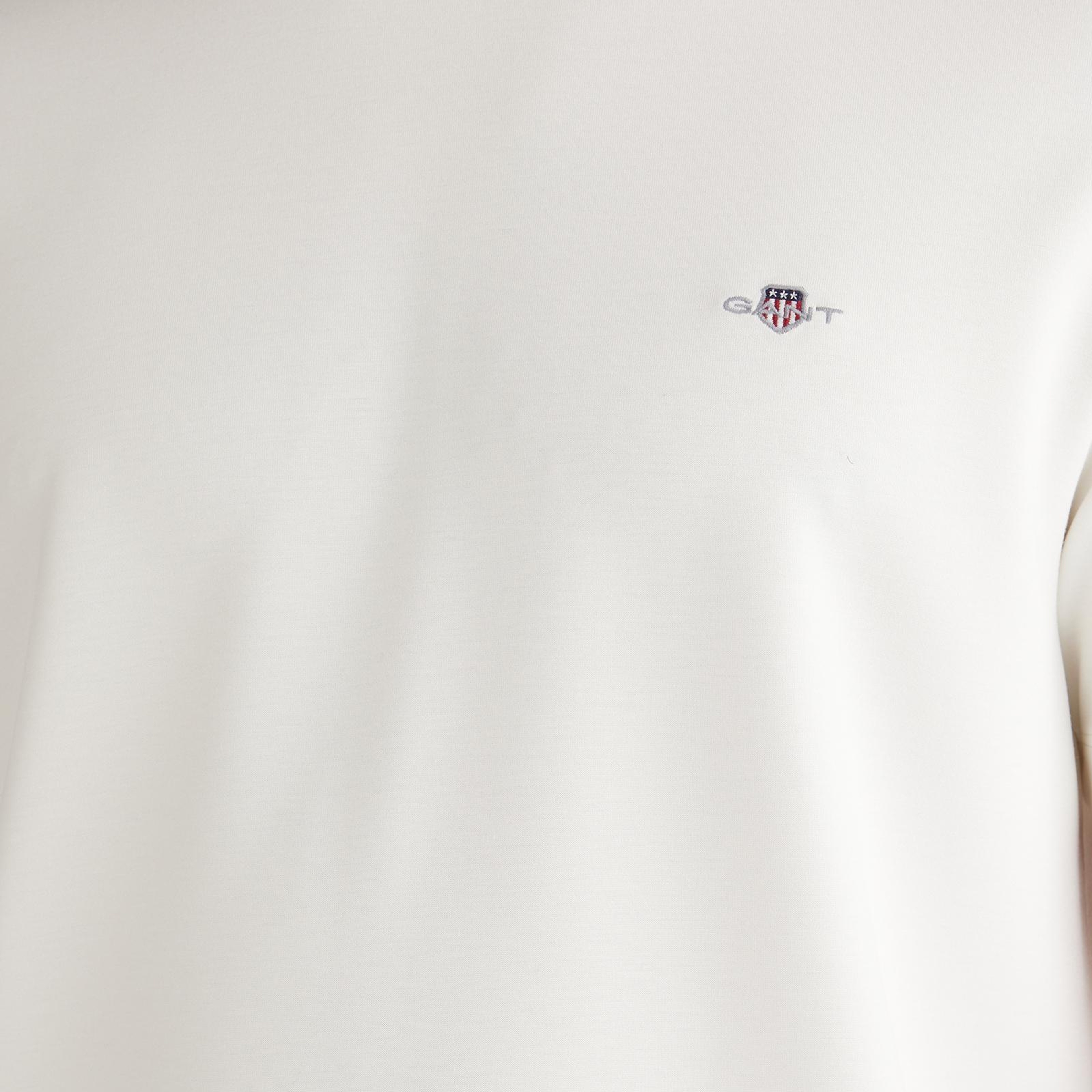 GANT Erkek Beyaz Regular Fit T-Shirt