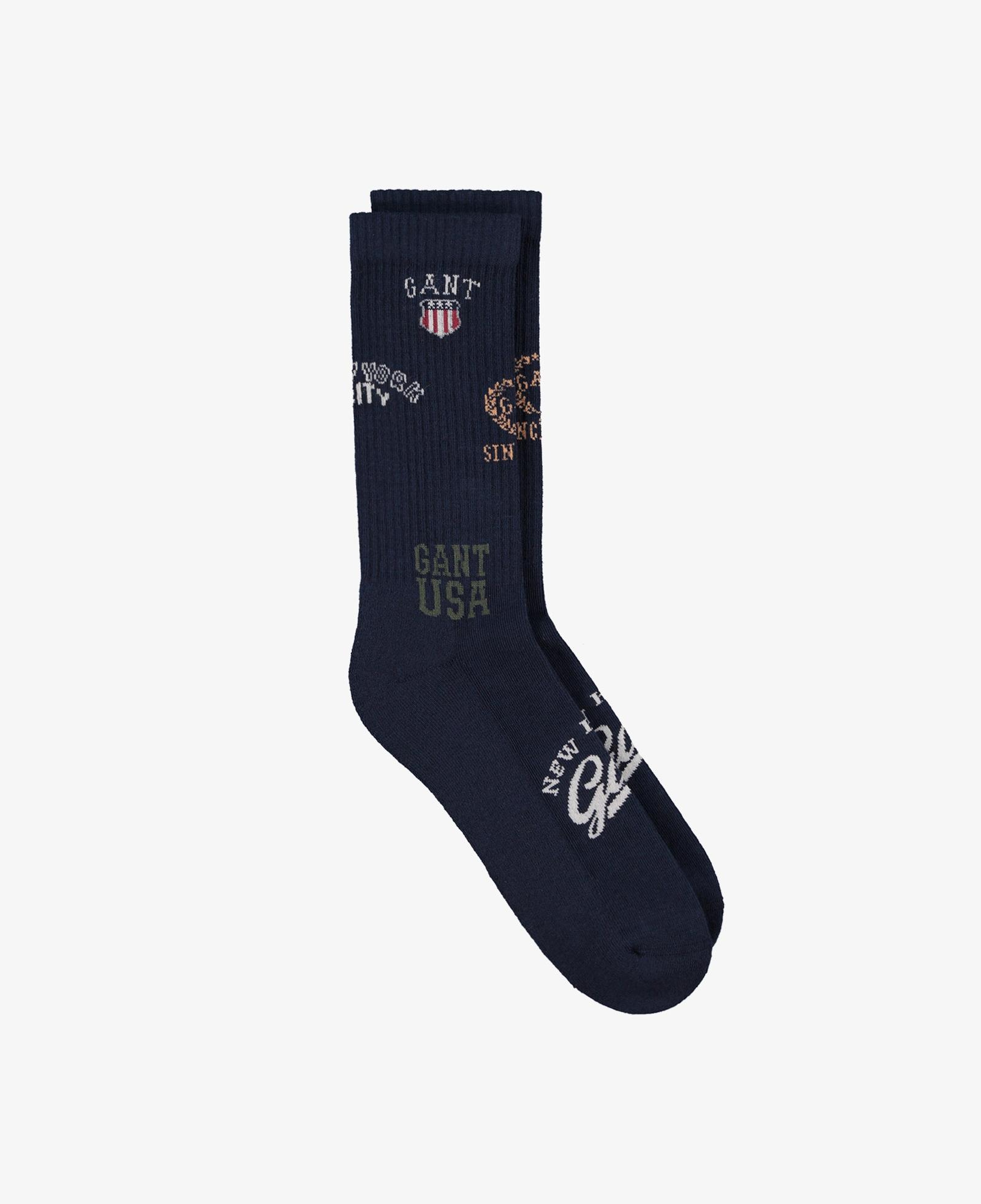 GANT Unisex Lacivert Standart Fit Çorap