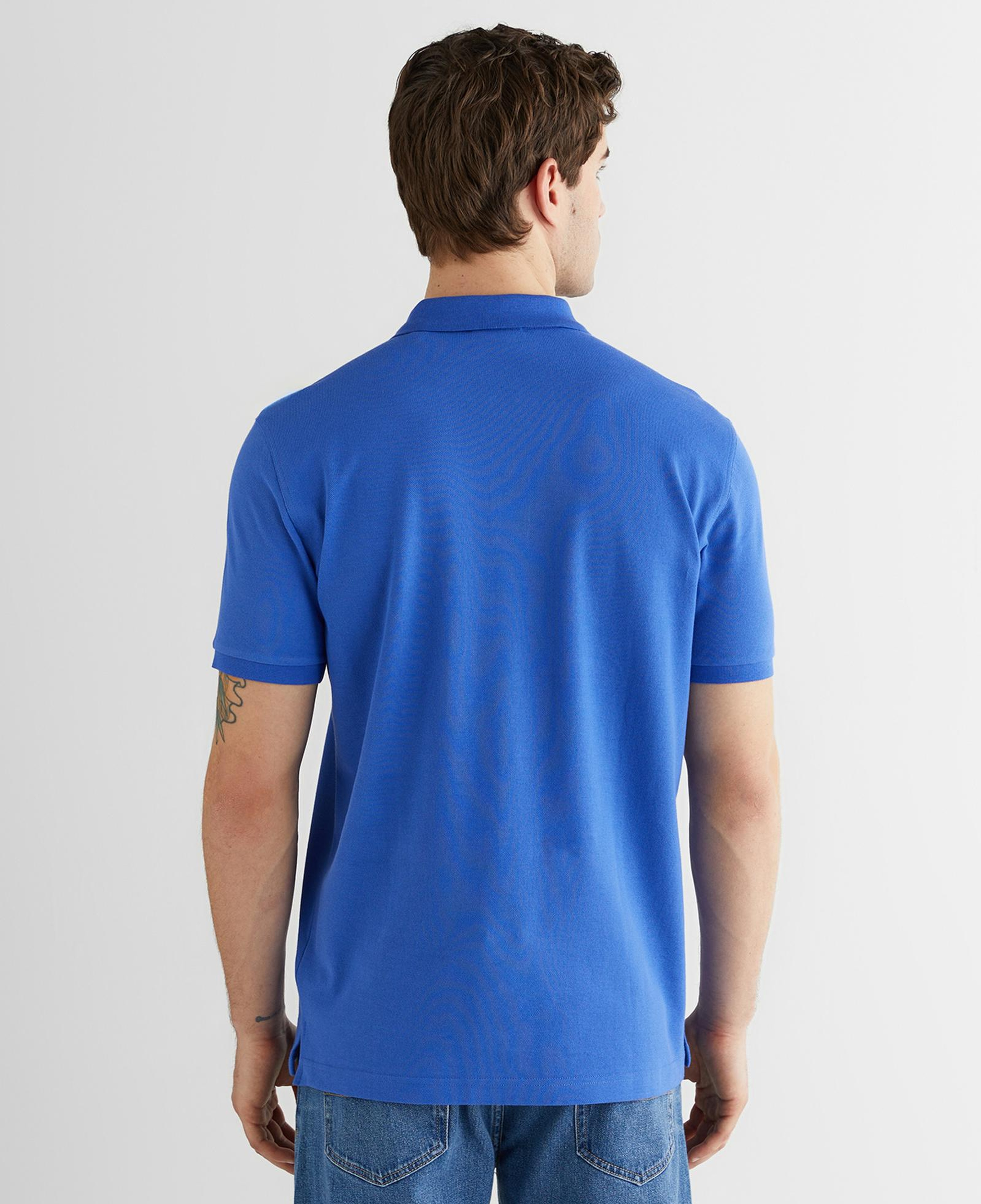 GANT Erkek Mavi Regular Fit Logolu Polo Yaka T-Shirt